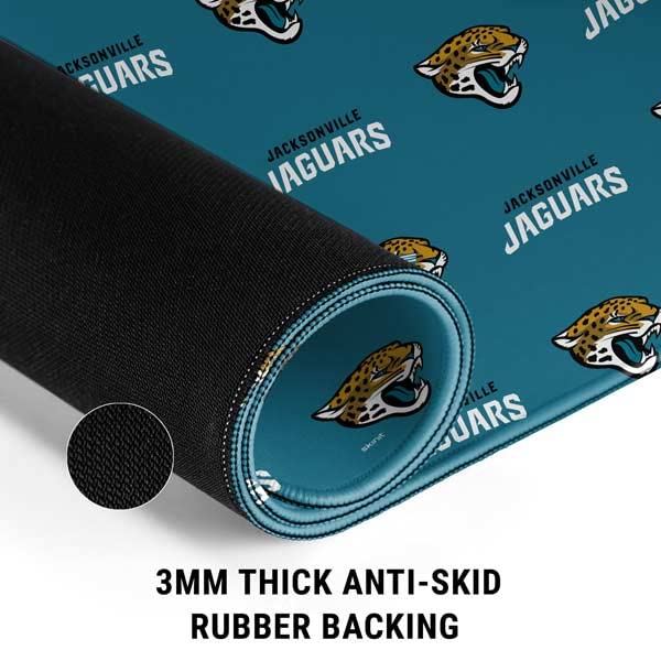 Skinit Small Gaming Mouse Pad - Officially Licensed NFL Jacksonville Jaguars Blitz Series Design with Stitched Edges | Waterproof & Non-Slip Rubber Base | Perfect for Gaming, Office & Home Desk Setup | Keyboard & Mouse Mat for PC, Laptop & Workstation