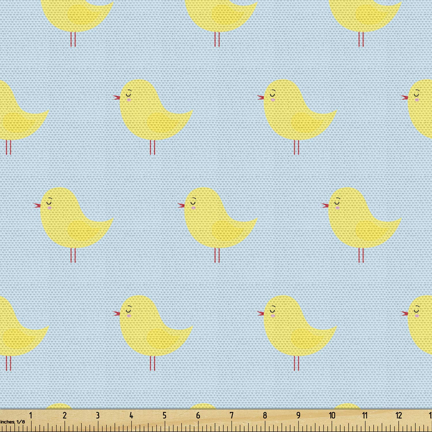 Ambesonne Yellow Bird Fabric - 5 Yards, Upholstery & Home Decor for Living Room