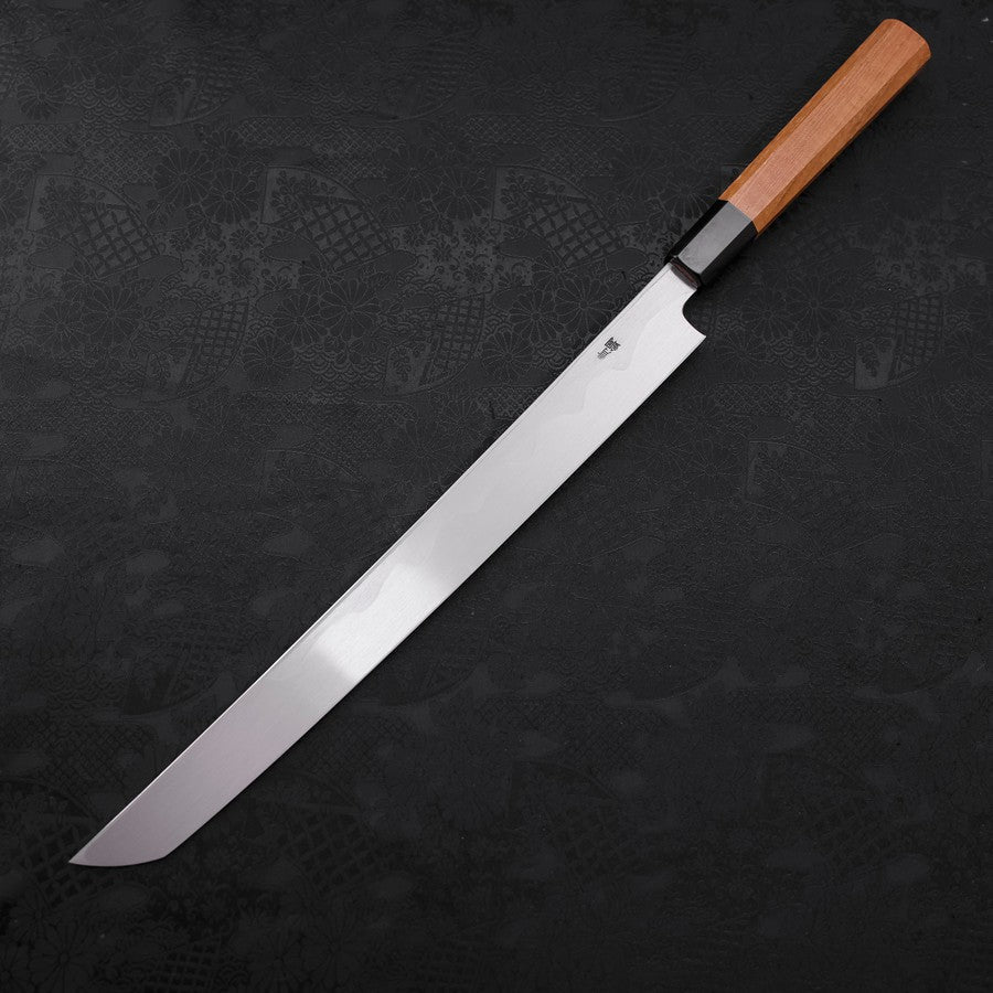 Premium Sakimaru Takohiki Japanese Knife - Blue Steel #2 Kasumi Finish with Buffalo & Wenge Handle - 300mm - Perfect for Sushi, Sashimi & Professional Chefs