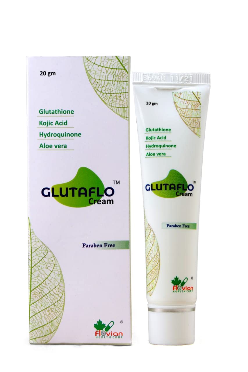 Glutaflo Glutathione Face Cream for Melasma, Dark Spots & Hyperpigmentation - Anti-Aging Treatment with Vitamin C, E, B3 & Kojic Acid - Brightening & Whitening Cream for All Skin Types (Men & Women) - Perfect for Daily Skincare Routine & Nighttime Skin Repair