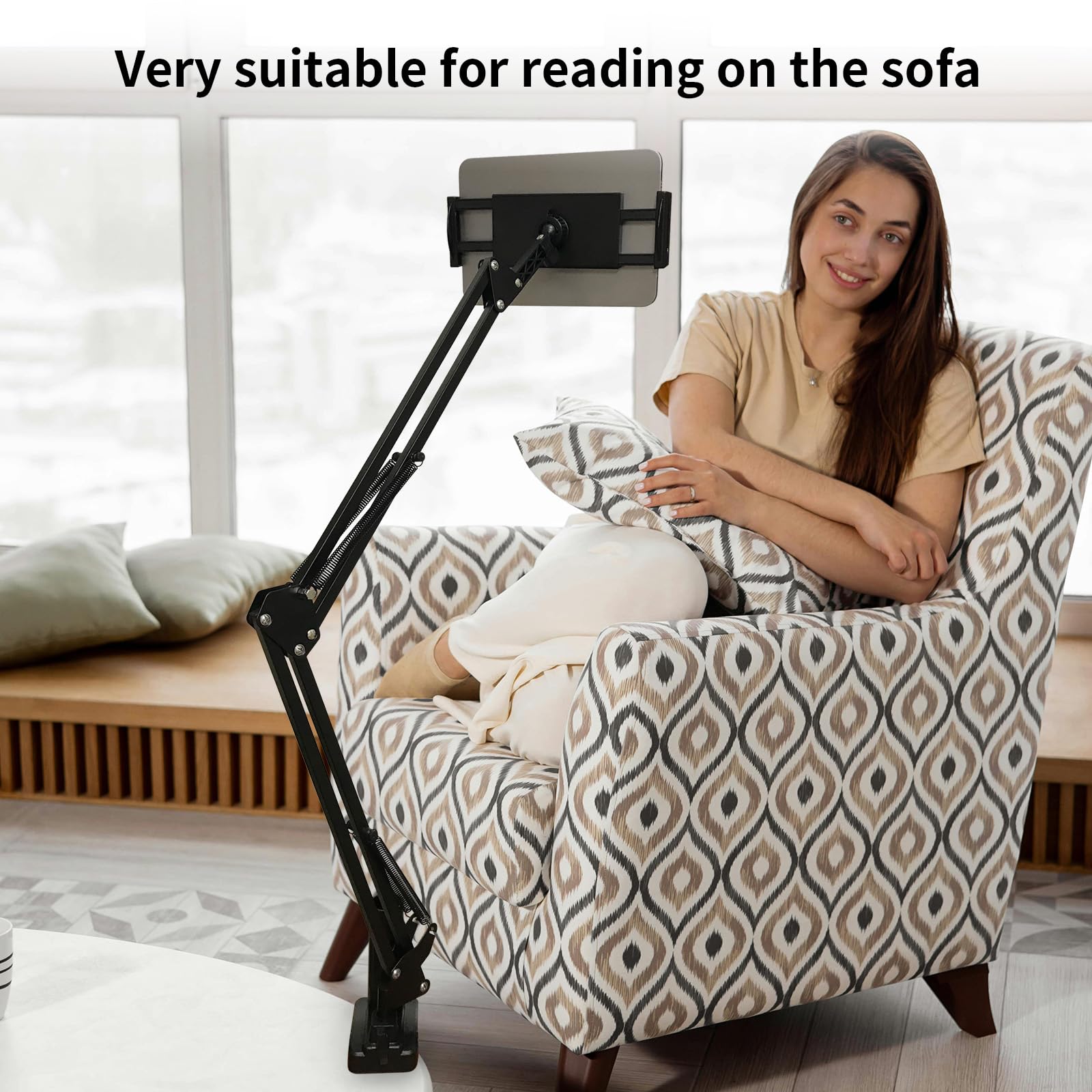 Flexible Tablet Stand Holder for Bed - Adjustable Arm Mount for Kindle, iPad Mini, iPhone, Nintendo Switch & 4.5-12.9