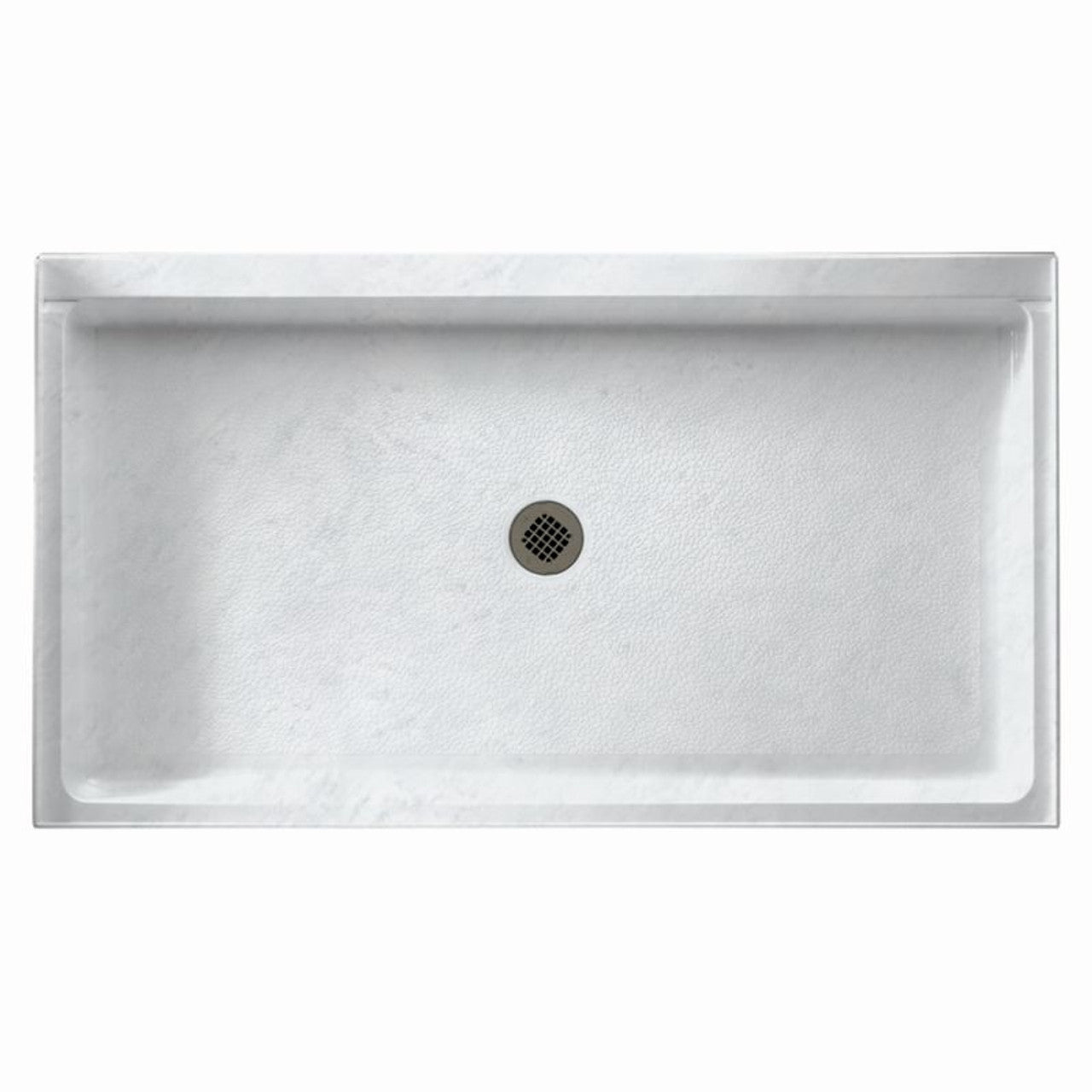 32 x 60 Swanstone Solid Surface Single Threshold Shower Base - Durable & Waterproof Bathroom Shower Pan for Modern Homes