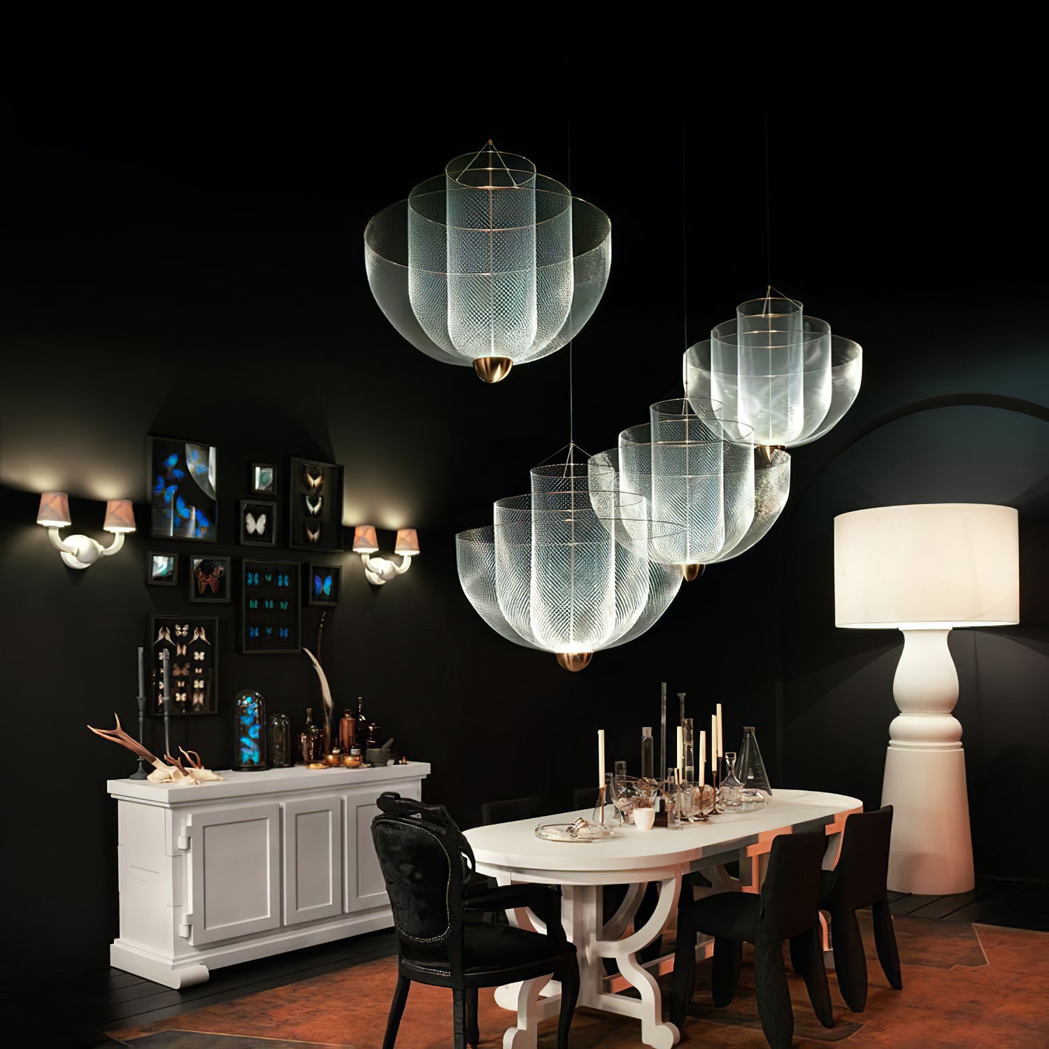 Modern Meshmatics Hanging Lamp - Adjustable Ceiling Light Fixture for Living Room, Bedroom & Dining Room - Perfect for Home Decor and Ambient Lighting