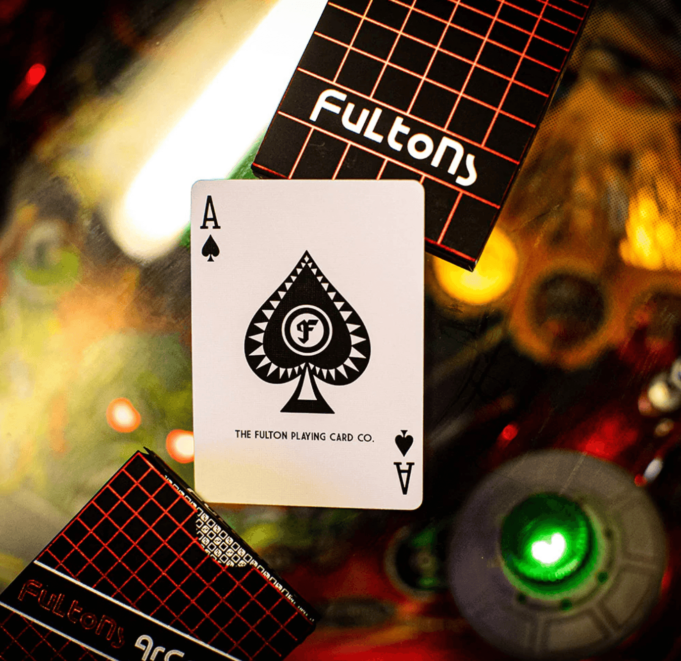 Premium Fulton's Arcade Playing Cards - Classic Design, Durable & Waterproof for Poker, Magic Tricks & Game Nights - Perfect for Parties, Travel & Collectors