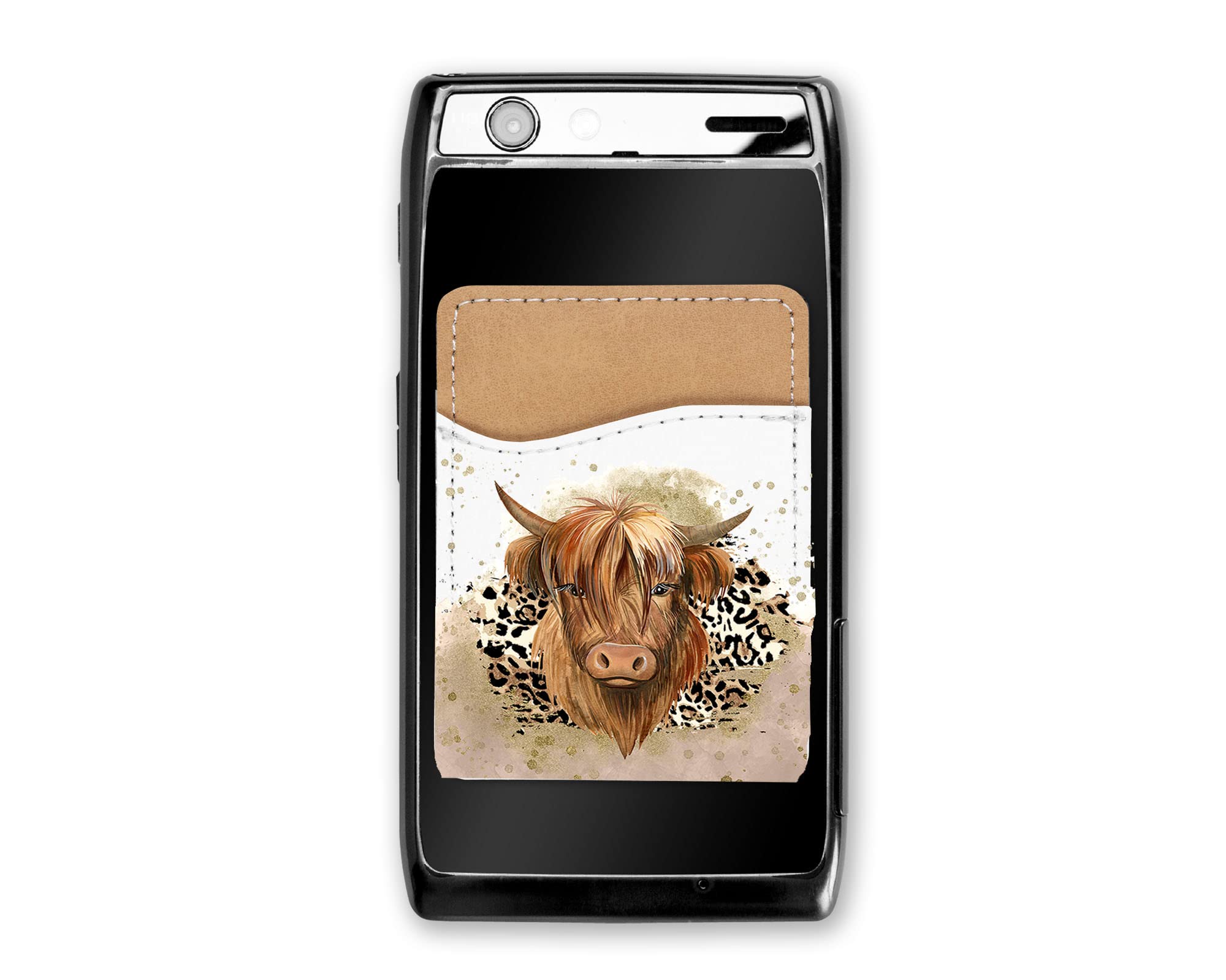 Highland Cow Phone Wallet Card Holder - RFID Blocking Slim Wallet for iPhone & Android - Perfect for Travel, Shopping, and Everyday Use