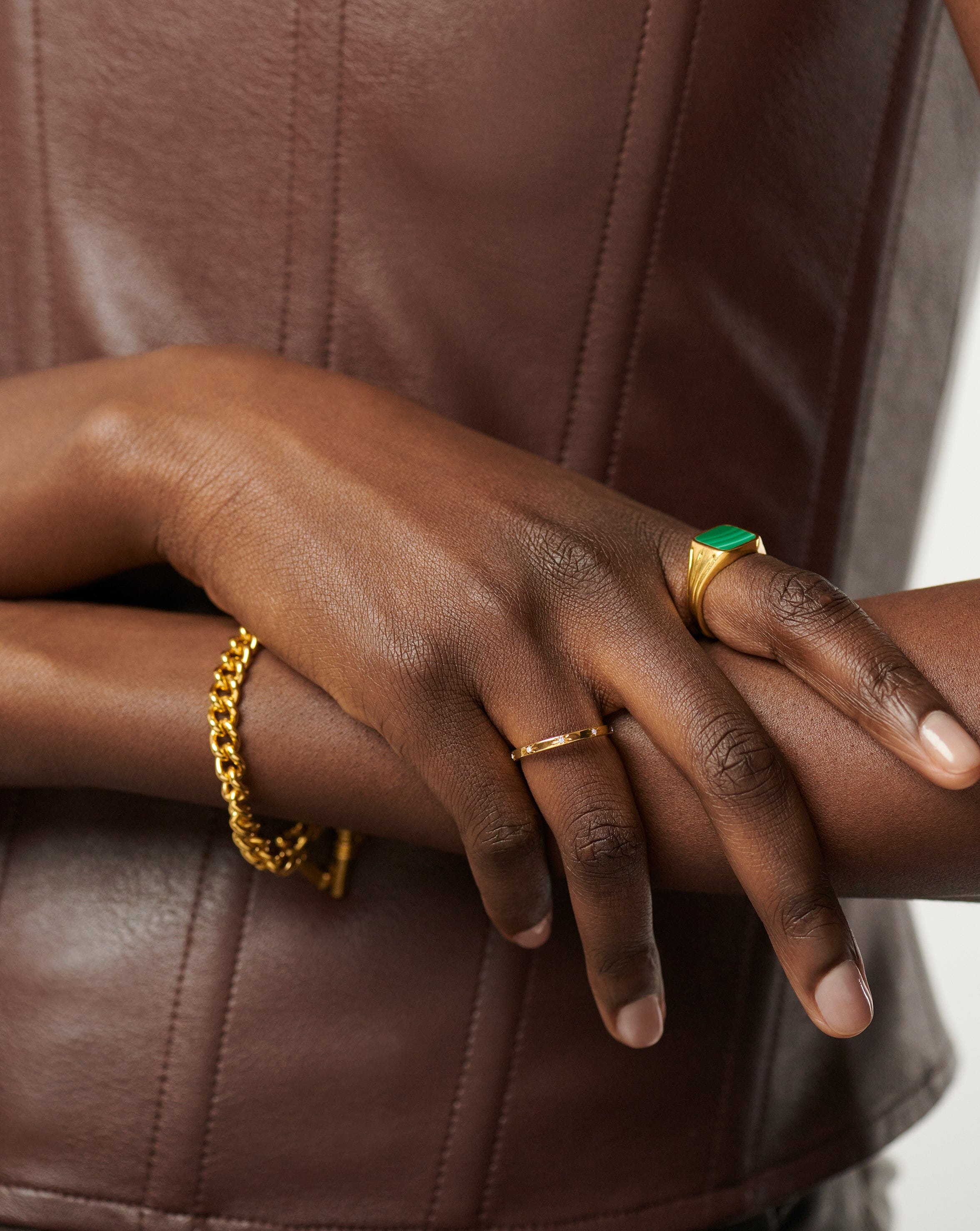 Interstellar Star Studded Stacking Ring | 18k Gold Vermeil Jewelry for Women - Perfect for Everyday Wear, Date Nights & Special Occasions