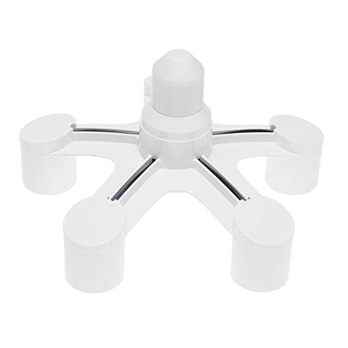 E27 to 5E27 Lamp Socket Splitter Adapter - 3/4/5 Way Light Bulb Holder Converter for LED Lamps - Perfect for Home Lighting, DIY Projects, and Multi-Bulb Installations
