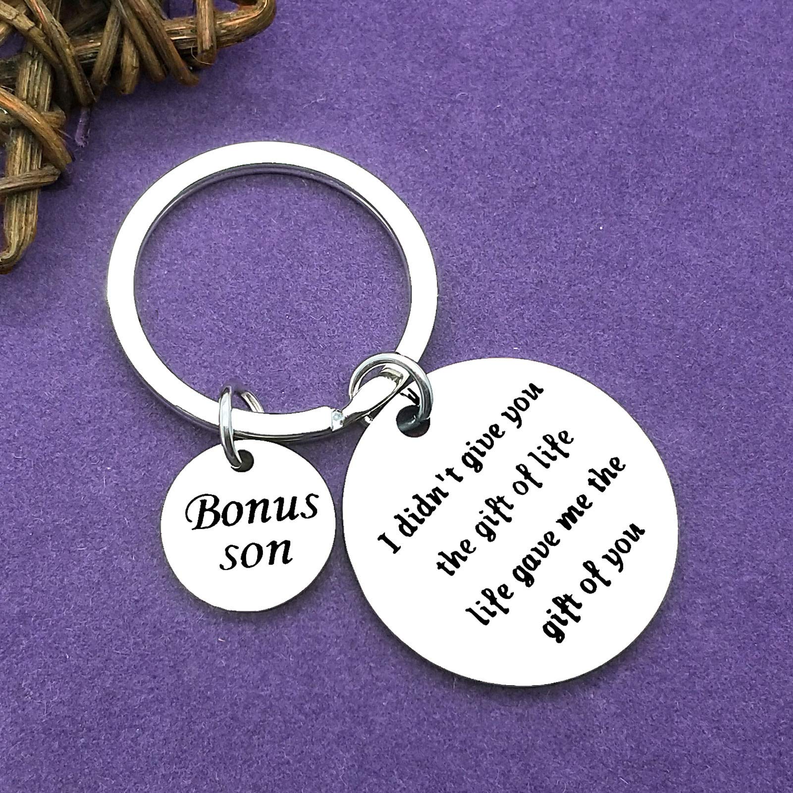 Vadaka Son-in-Law Jewelry Keychain - Engraved Stepson Gift, Wedding Present, Adoption Keepsake - Perfect for Bonus Sons, Family Members - Ideal for Birthdays, Christmas, Graduations & Special Occasions - Durable Keyring for Everyday Use at Home, Office or Travel