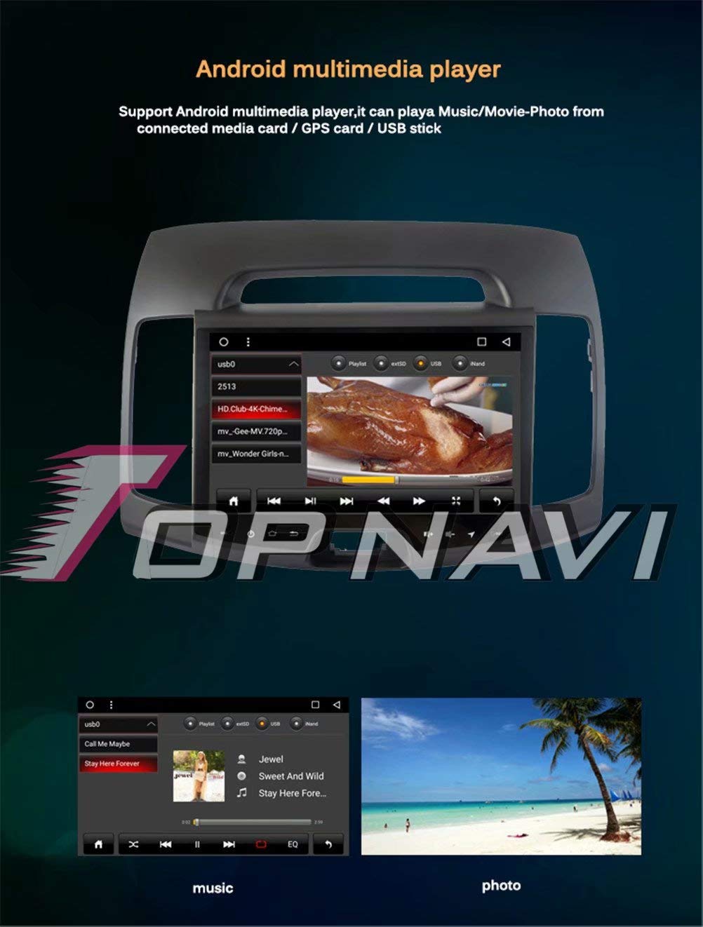 TOPNAVI 10.1 Inch Android 7.1 Car Stereo GPS Navigation System for Hyundai Elantra 2011-2016 - Quad Core, 32GB ROM, WiFi, 3G, RDS, Mirror Link, Bluetooth - Perfect for Road Trips & Daily Commuting