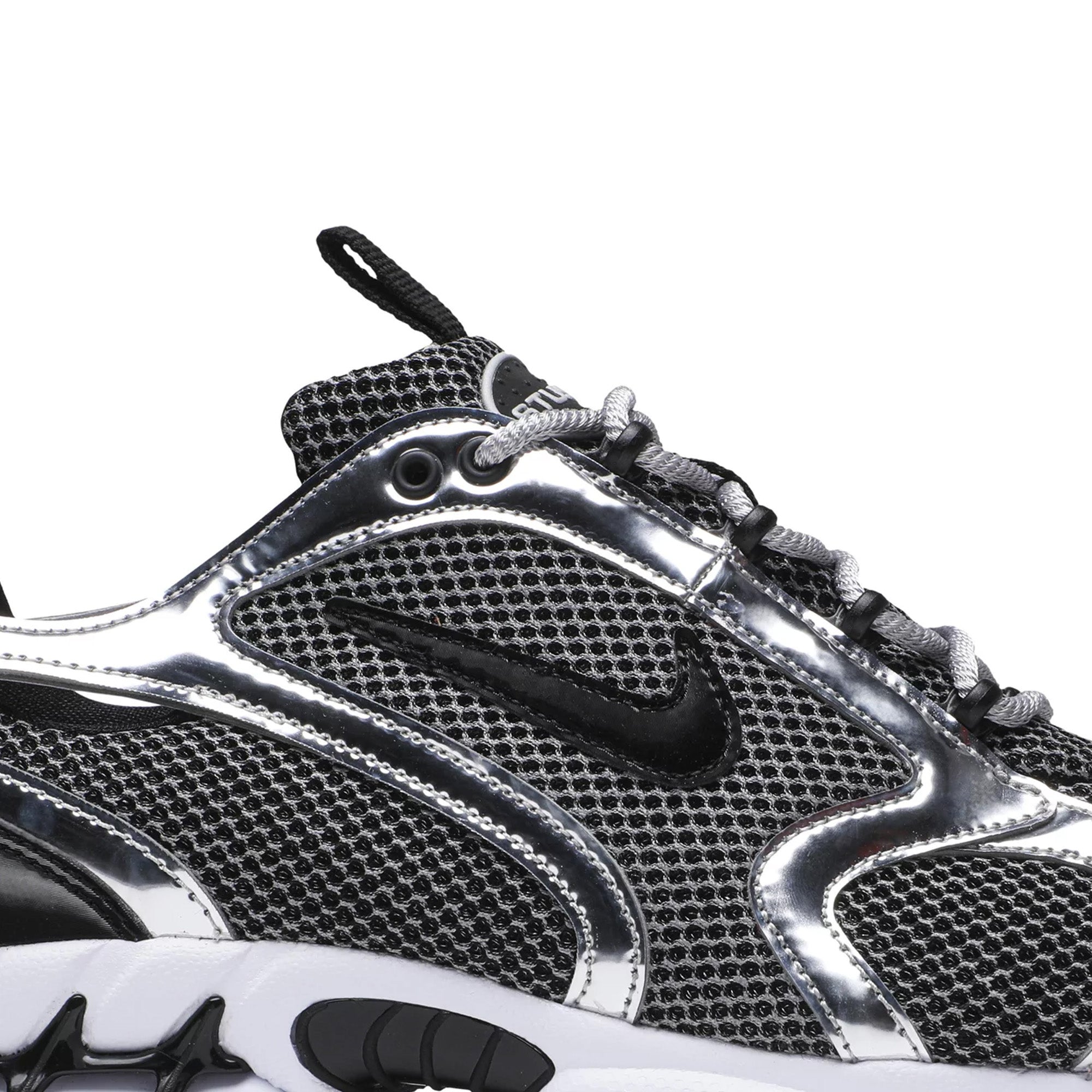 Nike Air Zoom Spiridon Cage 2 x Stussy 'Pure Platinum' Retro Running Shoes - Men's Vintage Sneakers for Jogging, Streetwear & Casual Outfits