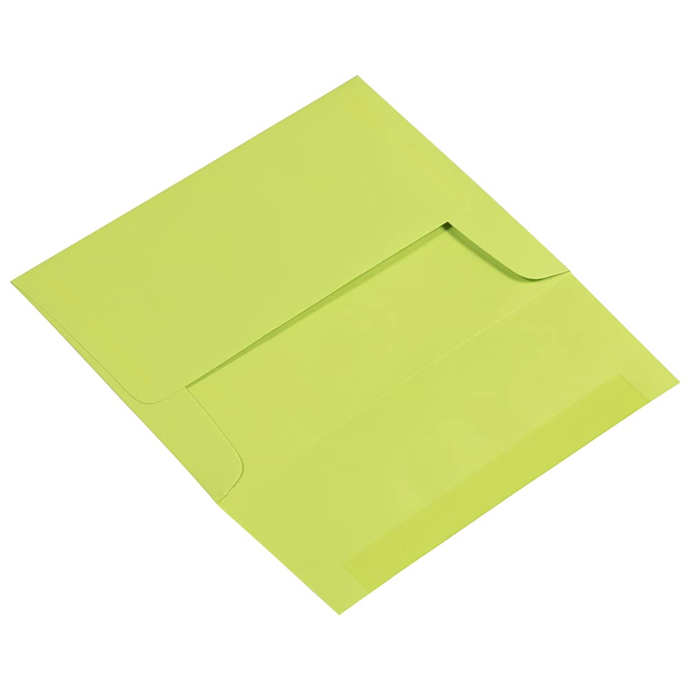 JAM PAPER A2 Colored Envelopes - 4 3/8 x 5 3/4 - Lime Green - 500/Box for Wedding Invitations