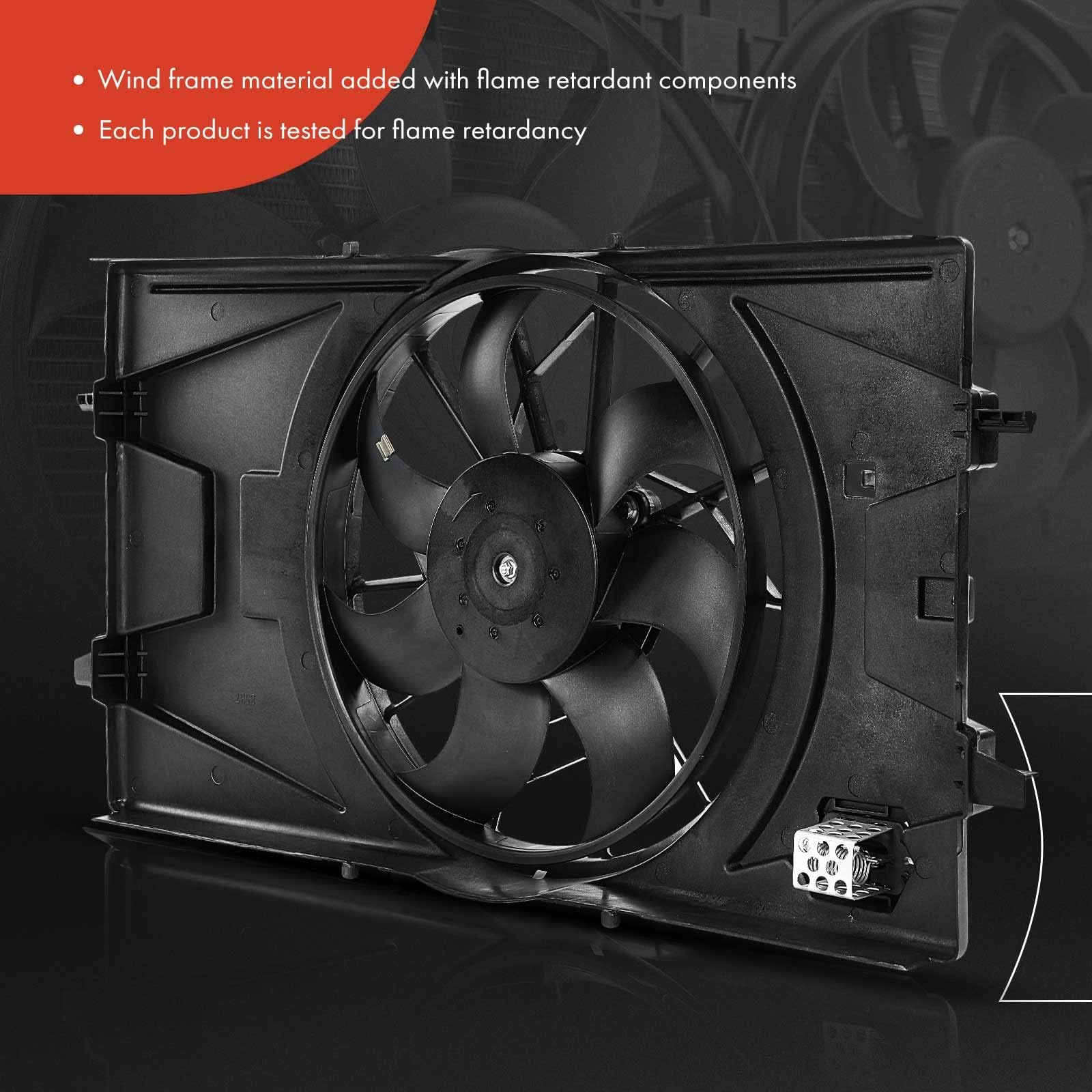 Premium Engine Radiator Cooling Fan Assembly for 2006-2008 Chevrolet Cobalt, Pontiac G5 & Pursuit, Saturn Ion - 2.4L Replacement (Part# 15849644) - Perfect for Overheating Prevention & Summer Driving