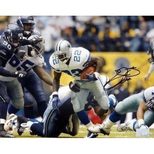 Emmitt Smith Autographed 16x20 Framed Photo with PSA COA - Dallas Cowboys Memorabilia - Perfect for Sports Collectors and Cowboys Fans Display