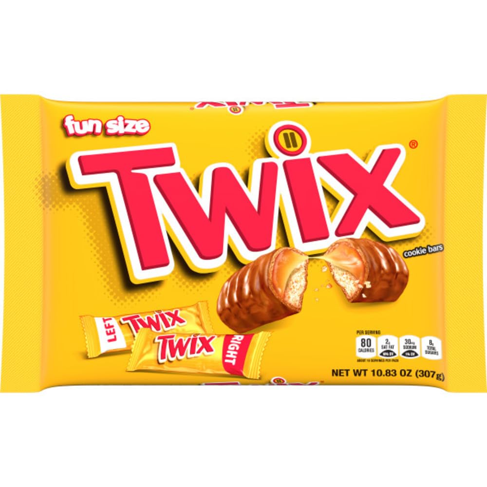 TWIX Milk Chocolate Fun Size Candy Bag - 10.83oz Bulk Pack for St. Patrick's Day | Party Favors, Office Treats & Halloween Candy