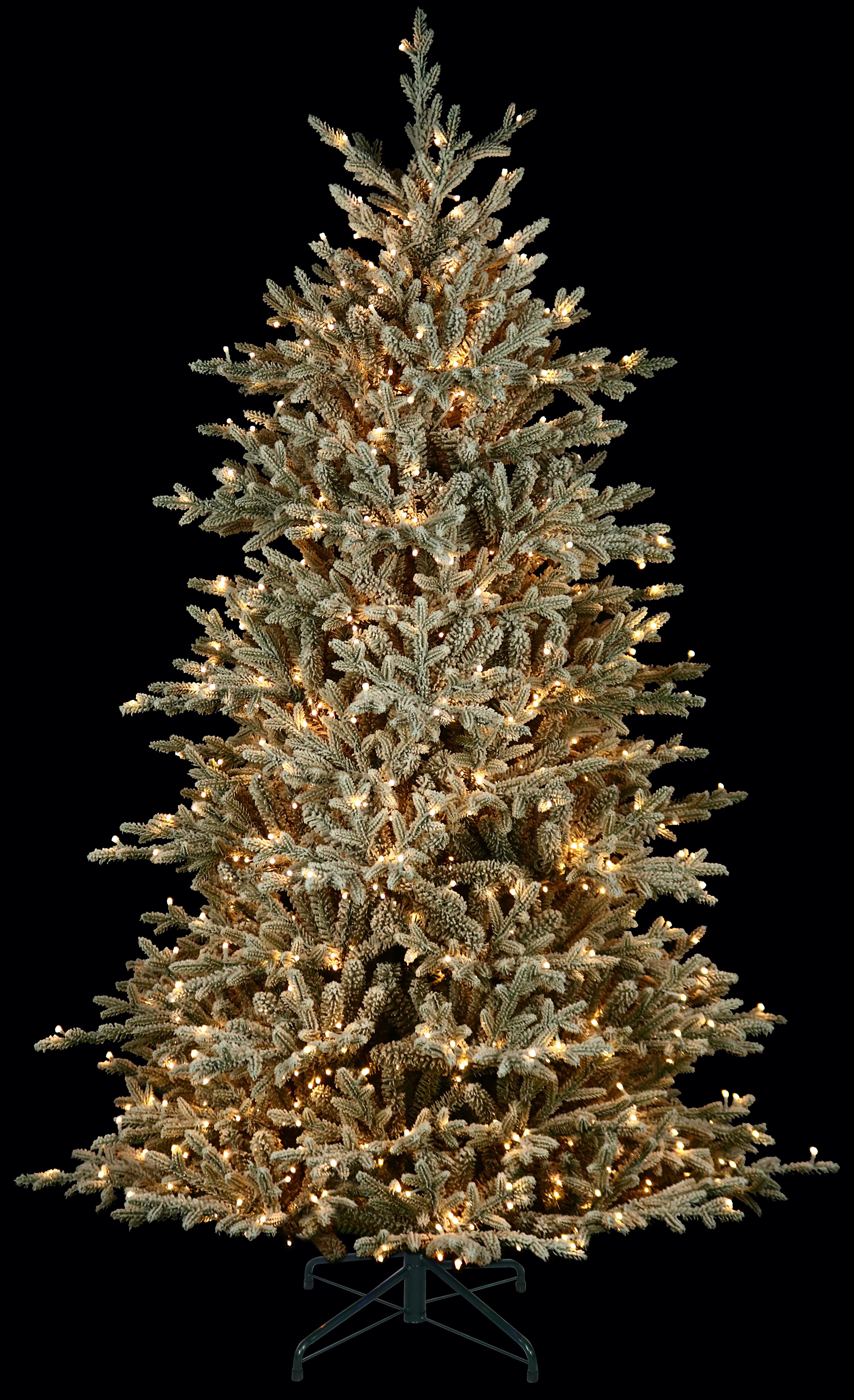 7' Flocked Appalachian Pre-Lit Artificial Christmas Tree - Perfect for Holiday Home Decor, Living Room, Office & Festive Celebrations