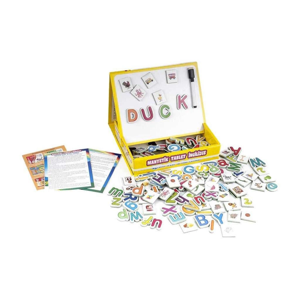 Magnetic Tablet English Learning Kit with Chalkboard - Interactive Educational Toy for Kids, Perfect for Homeschooling & Classroom Activities