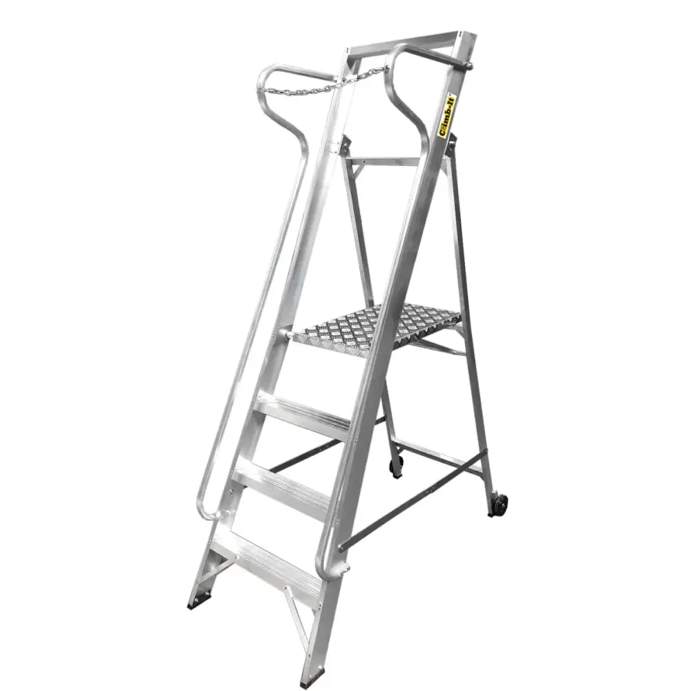 Climb It Aluminum Wide Steps - Lightweight & Durable Ladder for Home, Garden, and DIY Projects | Perfect for Roofing, Painting, and Outdoor Use