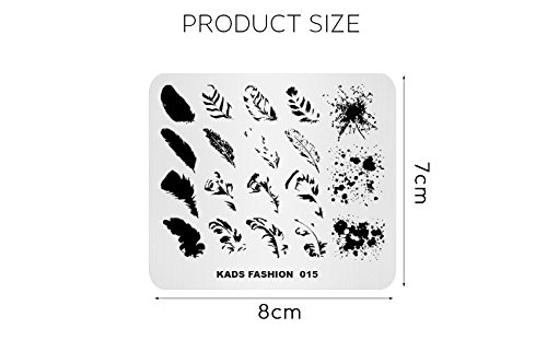 Nail Art Stamping Plate Set - 10PCS Nail Design Templates with Floral & Geometric Patterns for DIY Manicure - Professional Nail Printing Tools for Salon & Home Use (Fashion 015) - Perfect for Parties, Weddings & Everyday Nail Art