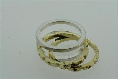 Stylish Brass & Silver Combination Ring for Women - Perfect for Everyday Wear, Parties & Special Occasions