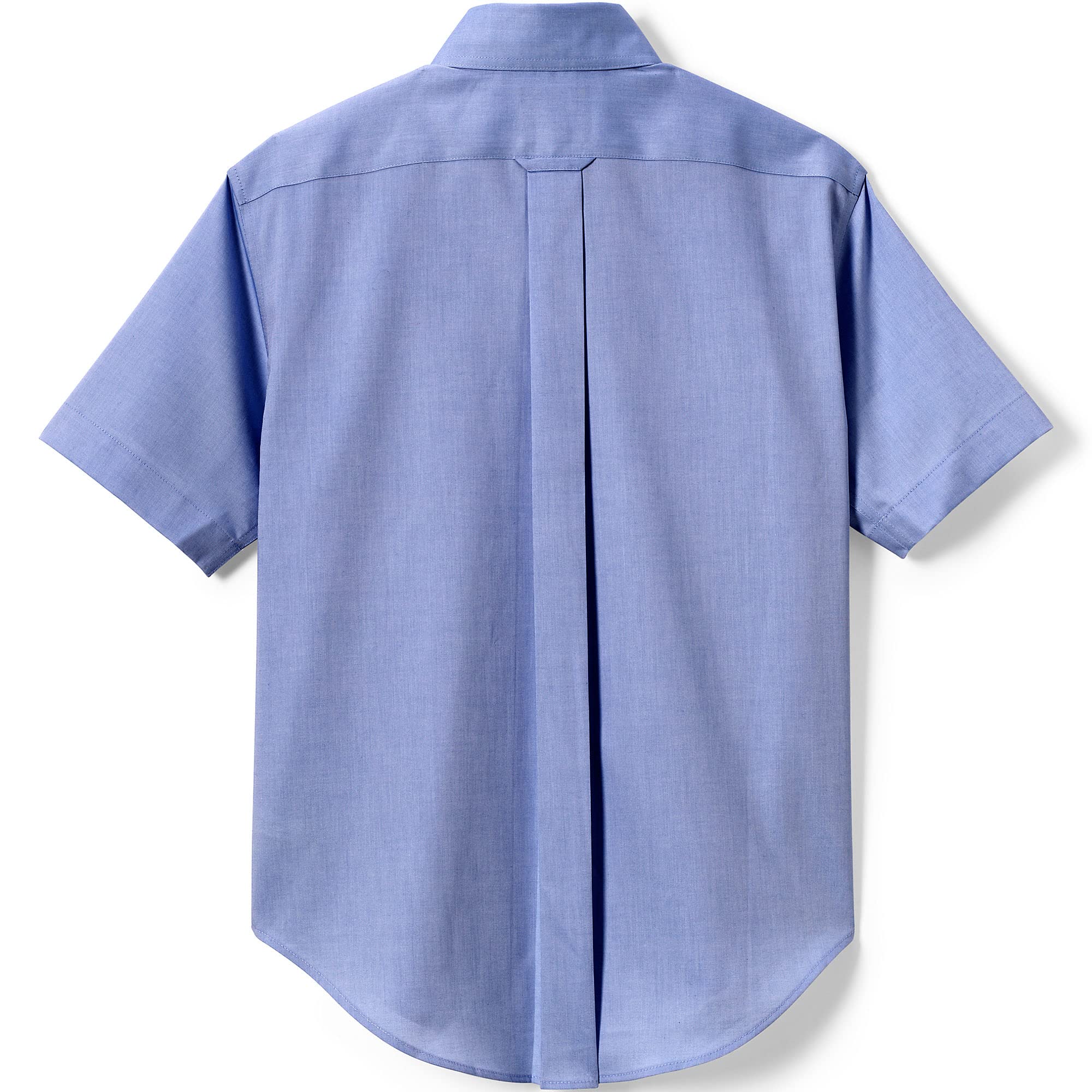 Lands' End Boys' No-Iron Pinpoint Short Sleeve Dress Shirt for School Uniforms - Comfortable & Wrinkle-Free for Everyday Classroom Wear