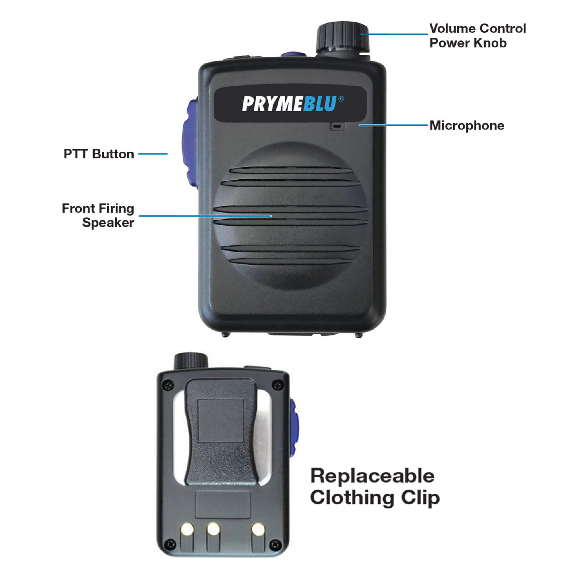 Pryme BTH 550 Max 23 Bluetooth Speaker Mic with Volume Control & Adapter for Motorola XTS/Jedi Series - Hands-Free Communication for Police, Security & Outdoor Adventures