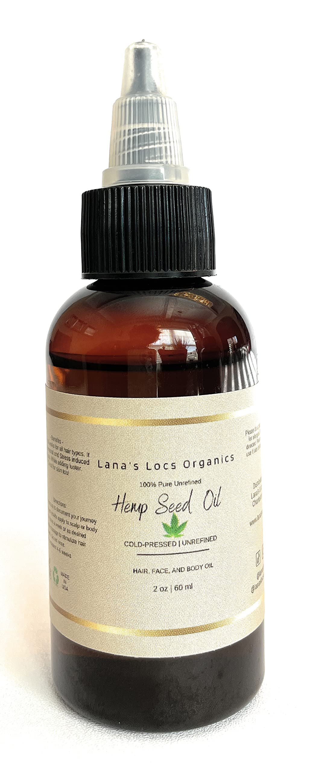 Organic Cold-Pressed Hemp Seed Oil - 100% Pure, Unrefined, Rich in Omega 3 6 9 - Perfect for Skin Care, Hair Growth & Cooking - 16 fl oz