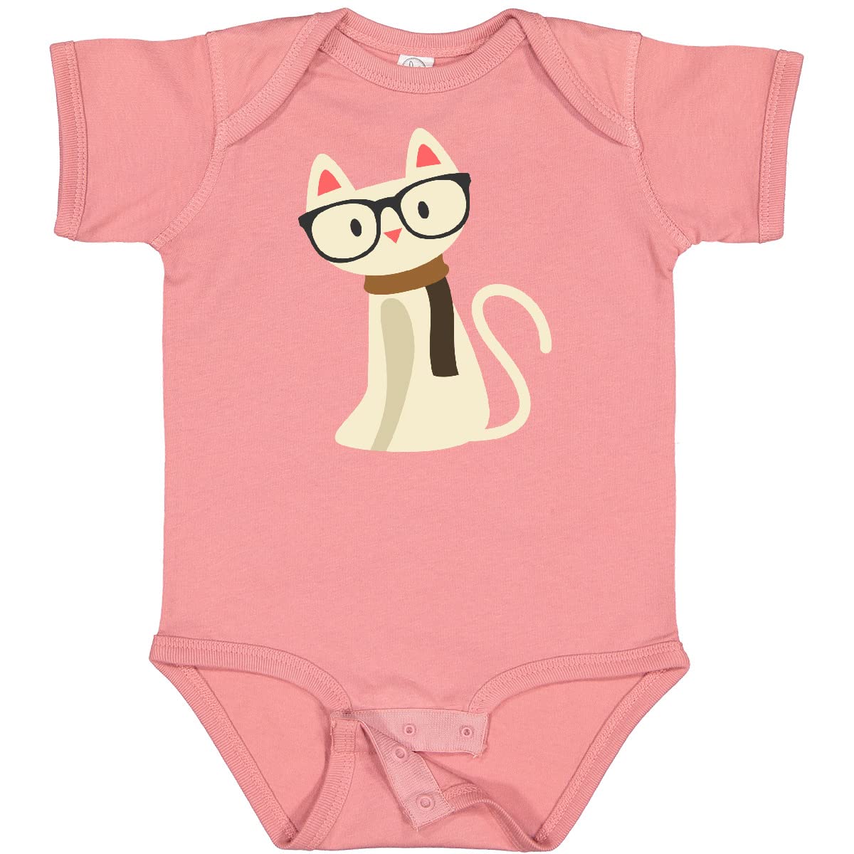 Inktastic Hipster Cat Baby Bodysuit - Cute Cotton Onesie for Infants & Toddlers - Perfect for Playtime, Photo Shoots & Everyday Wear