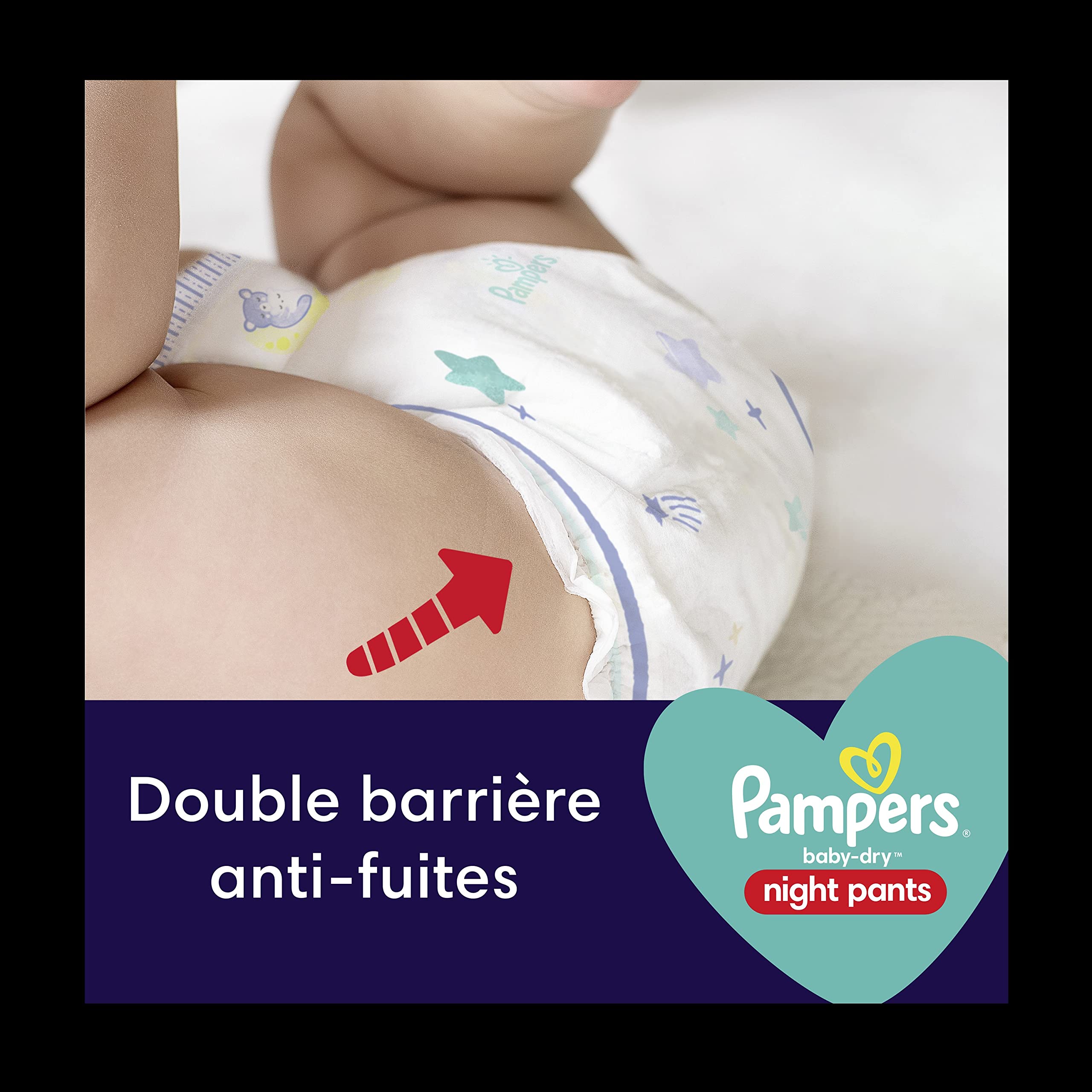 Pampers Night Pants Size 6 (15+ kg) - 124 Baby Diapers, 1 Month Supply - Extra Overnight Protection for Dry & Comfortable Sleep - Ideal for Toddlers & Active Babies at Night