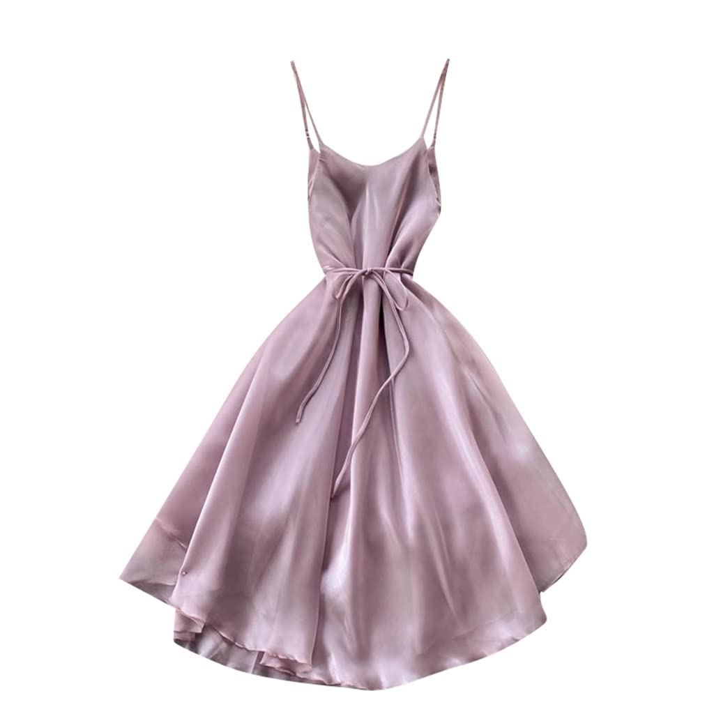 Sexy Off Shoulder Sleeveless A-Line Sundress for Women - Purple Medium, Summer Beach Vacation Dress, Perfect for Pool Parties and Tropical Getaways