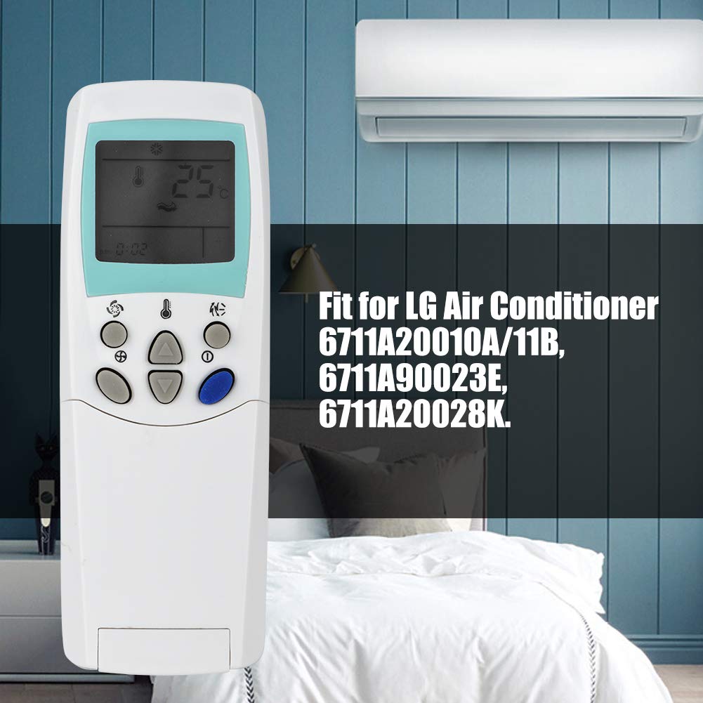 LG 6711A20010A/11B, 6711A90023E, 6711A20028K Air Conditioner Remote Control Replacement - Compatible with LG AC Units, Requires 2 AAA Batteries (Not Included) - Perfect for Home, Office, and Bedroom Cooling