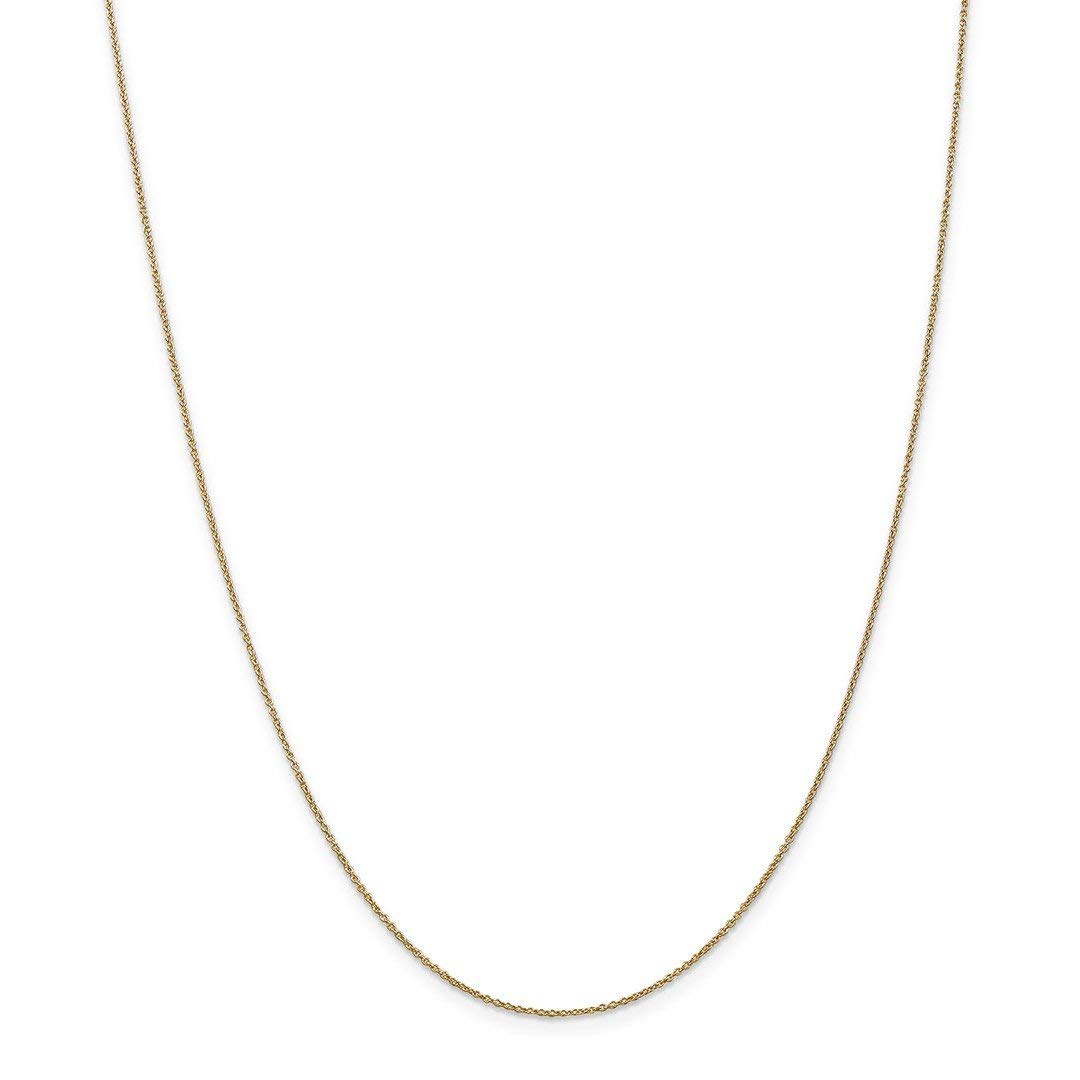 14K Yellow Gold 14 Inch .9mm Cable Chain Necklace - Dainty Pendant Charm Necklace for Women - Elegant Fine Jewelry Gift for Her - Perfect for Everyday Wear, Special Occasions & Anniversary Gifts