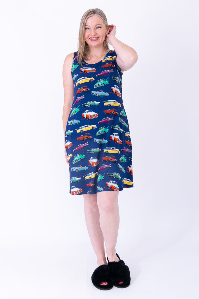 Evangeline 1950s Vintage Style Bamboo Dress - Retro Swing Dress for Women, Perfect for Parties, Dances & Special Occasions