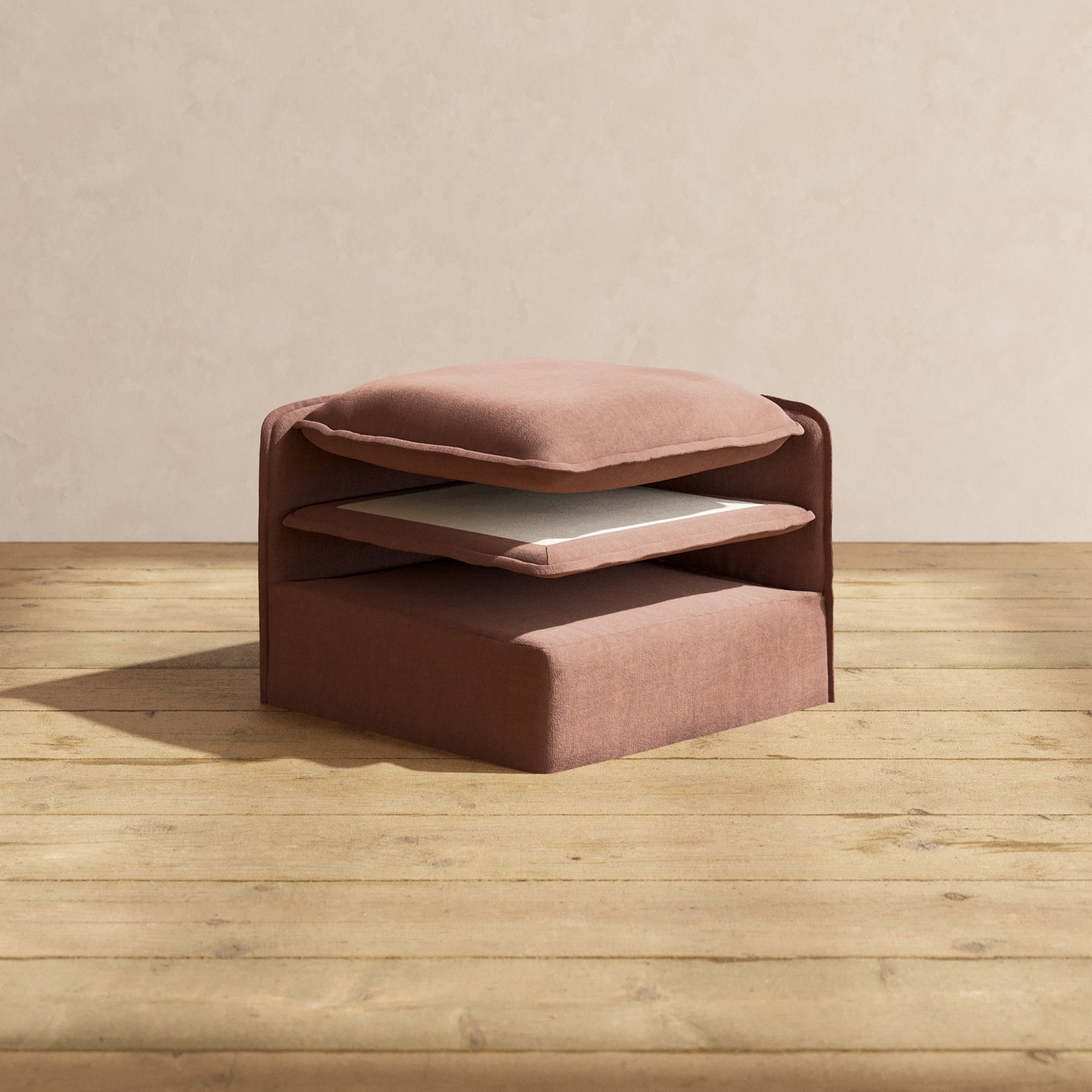 Premium Armless Chair Cushion Set - Luxurious Heirloom Velvet in Rich Chestnut Brown | Perfect for Living Room, Office, or Reading Nook Comfort