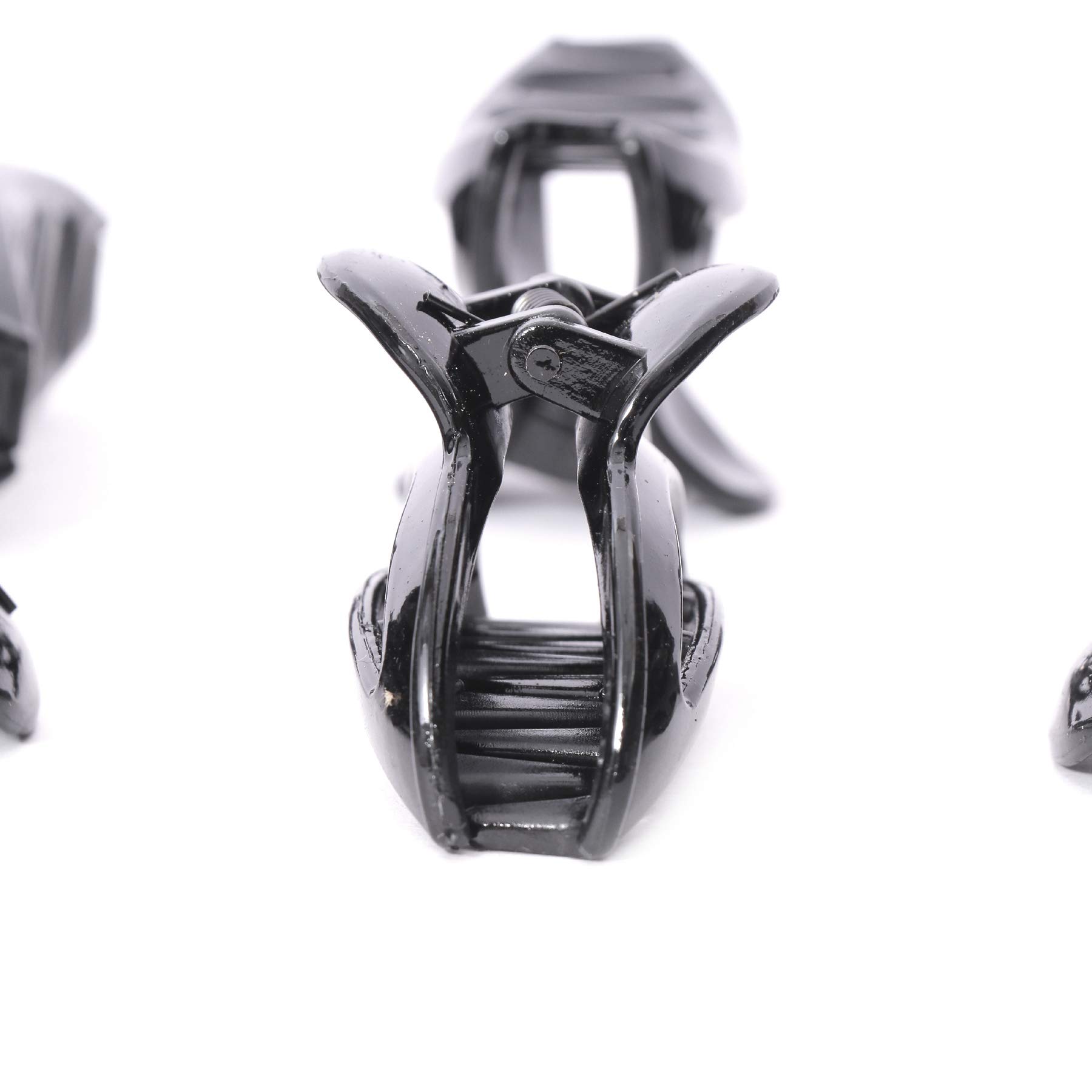 Navjai Black Plastic Hair Claw Clips for Women - Medium Size Trendy Hair Clips (Pack of 6) - Perfect for Ponytails, Buns & Everyday Hairstyles