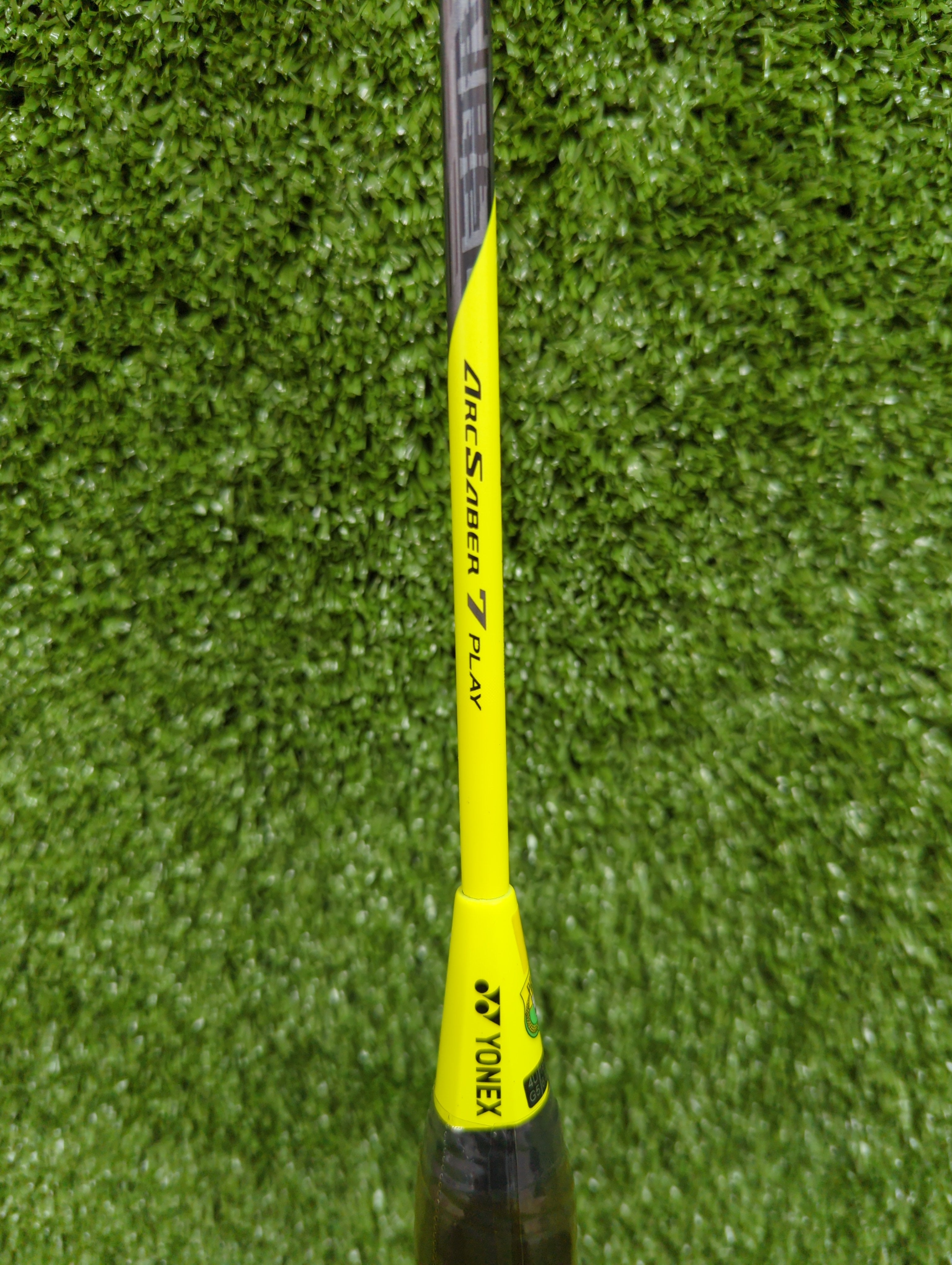 Yonex ARCSABER 7 Play Badminton Racket - Prestrung with Gray/Yellow Design | Lightweight & Durable for Beginners & Intermediate Players | Perfect for Indoor & Outdoor Games, Training & Tournaments