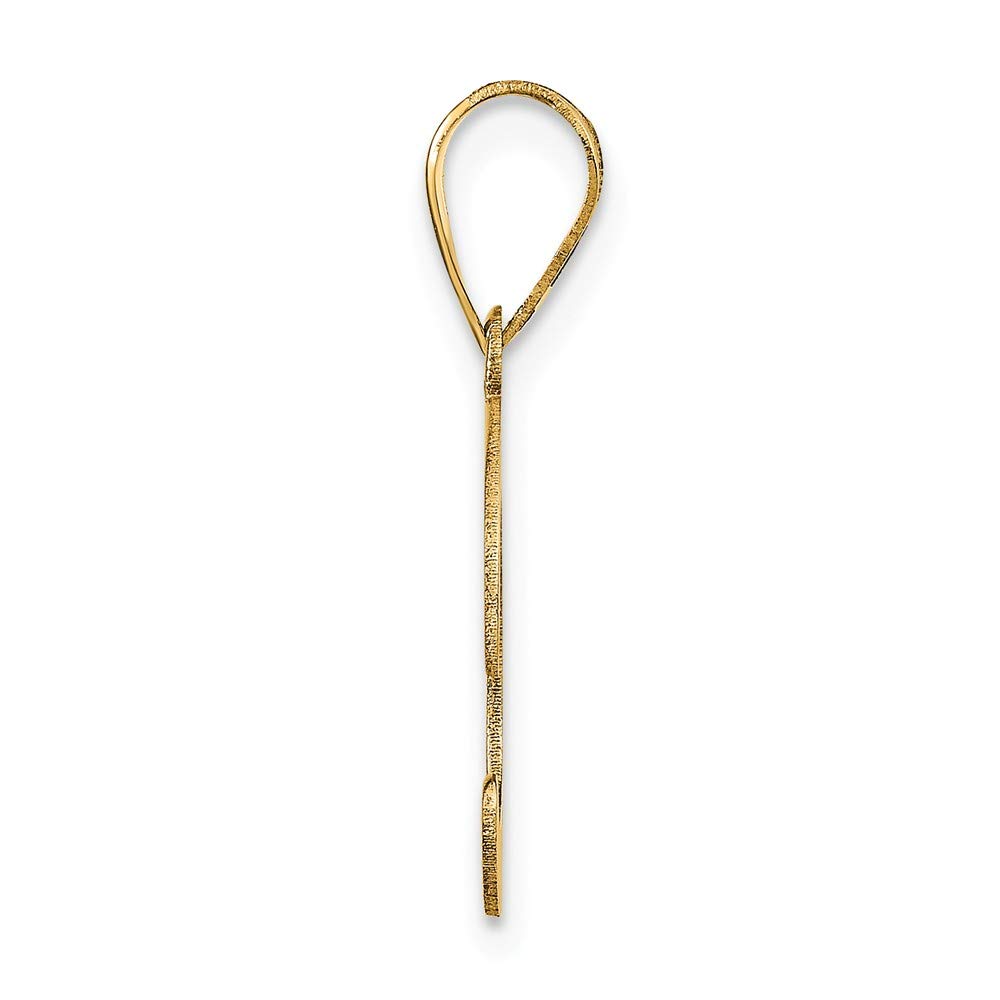 14K Yellow Gold Polished Bubble Letter C Initial Pendant Necklace for Women - Elegant Personalized Jewelry Gift for Birthday, Anniversary & Special Occasions