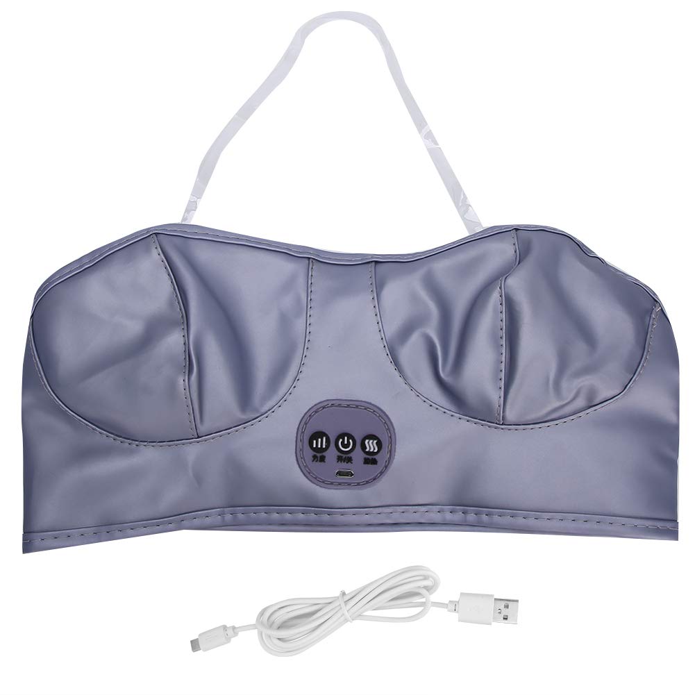 Yosoo Electric Chest Massager - Heating & Vibration Therapy for Muscle Relaxation, Pain Relief & Chest Enhancement - Wireless & Portable for Home, Gym & Spa Use