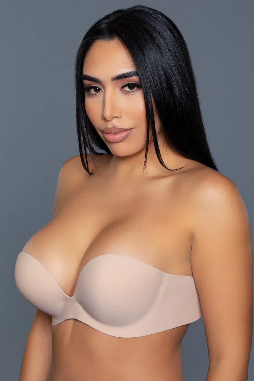 BeWicked Women's Barely There Adhesive Bra 2305 - Invisible Strapless Sticky Bra for Backless Dresses & Formal Wear