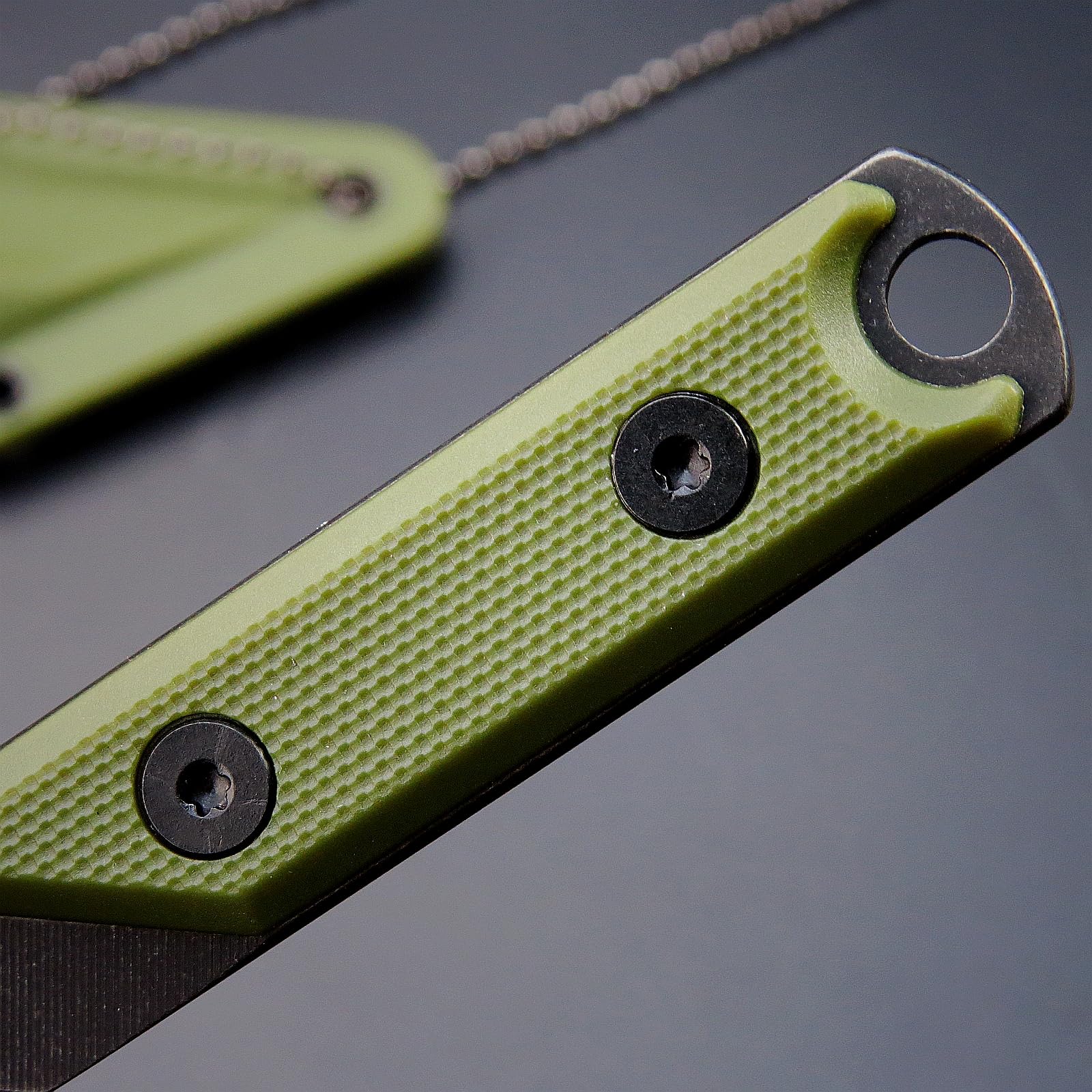 **440C Stainless Steel Fixed Blade Knife with G10 Handle - Tactical EDC Tool for Outdoor Camping, Hiking, Fishing - Includes Kydex Sheath (Army Green) - Perfect for Survival, Bushcraft & Everyday Carry**