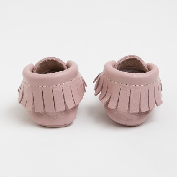 Classic Moccasins for Women - Soft Leather Slip-On Comfort Shoes in Blush Pink | Perfect for Indoor, Outdoor & Casual Wear