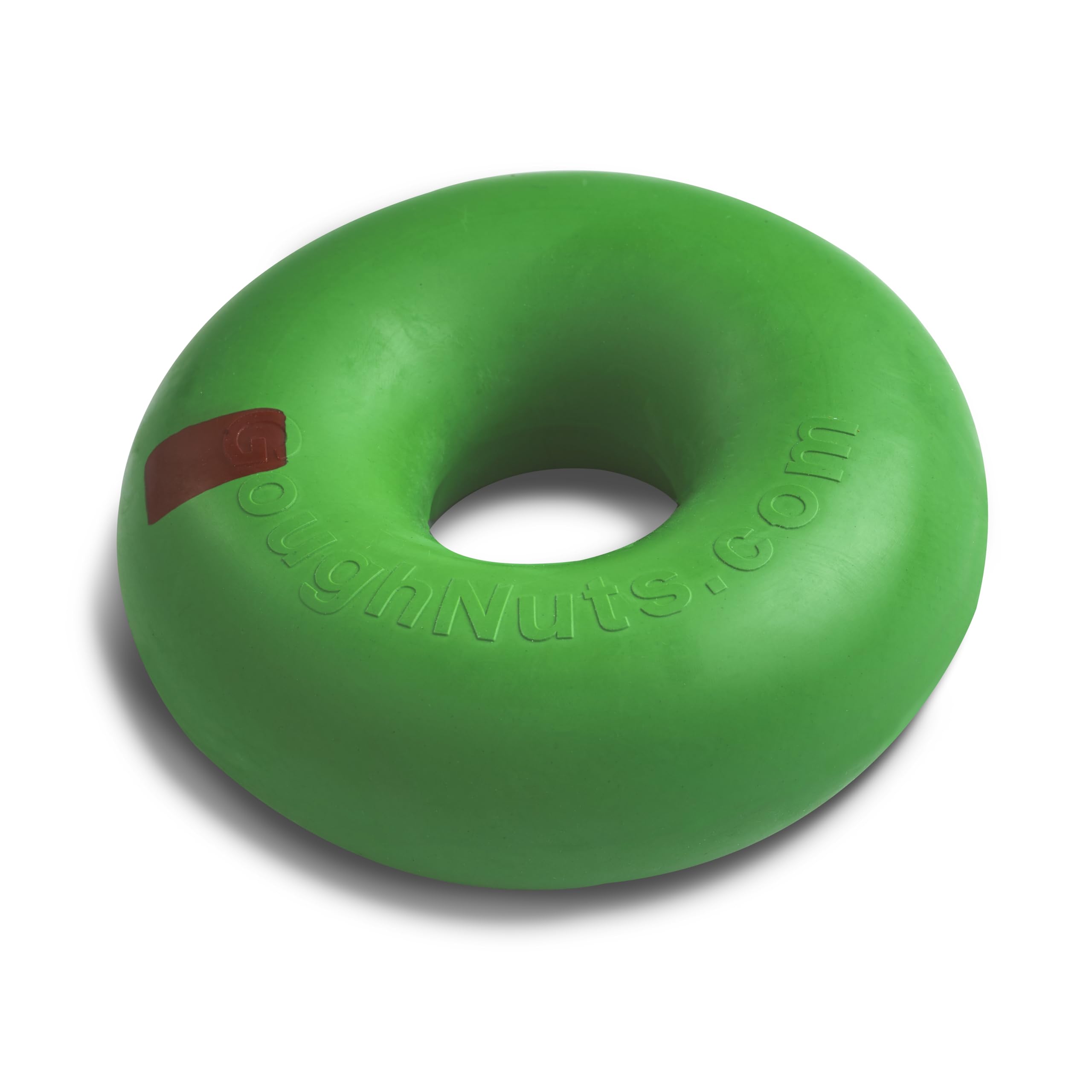 Goughnuts Indestructible Dog Chew Toy - Durable Rubber Ring for Extreme Power Chewers & Aggressive Dogs | Large Size (L) for 100+ Pound Dogs | Green Rubber Chew Toy | Perfect for Training, Anxiety Relief & Playtime