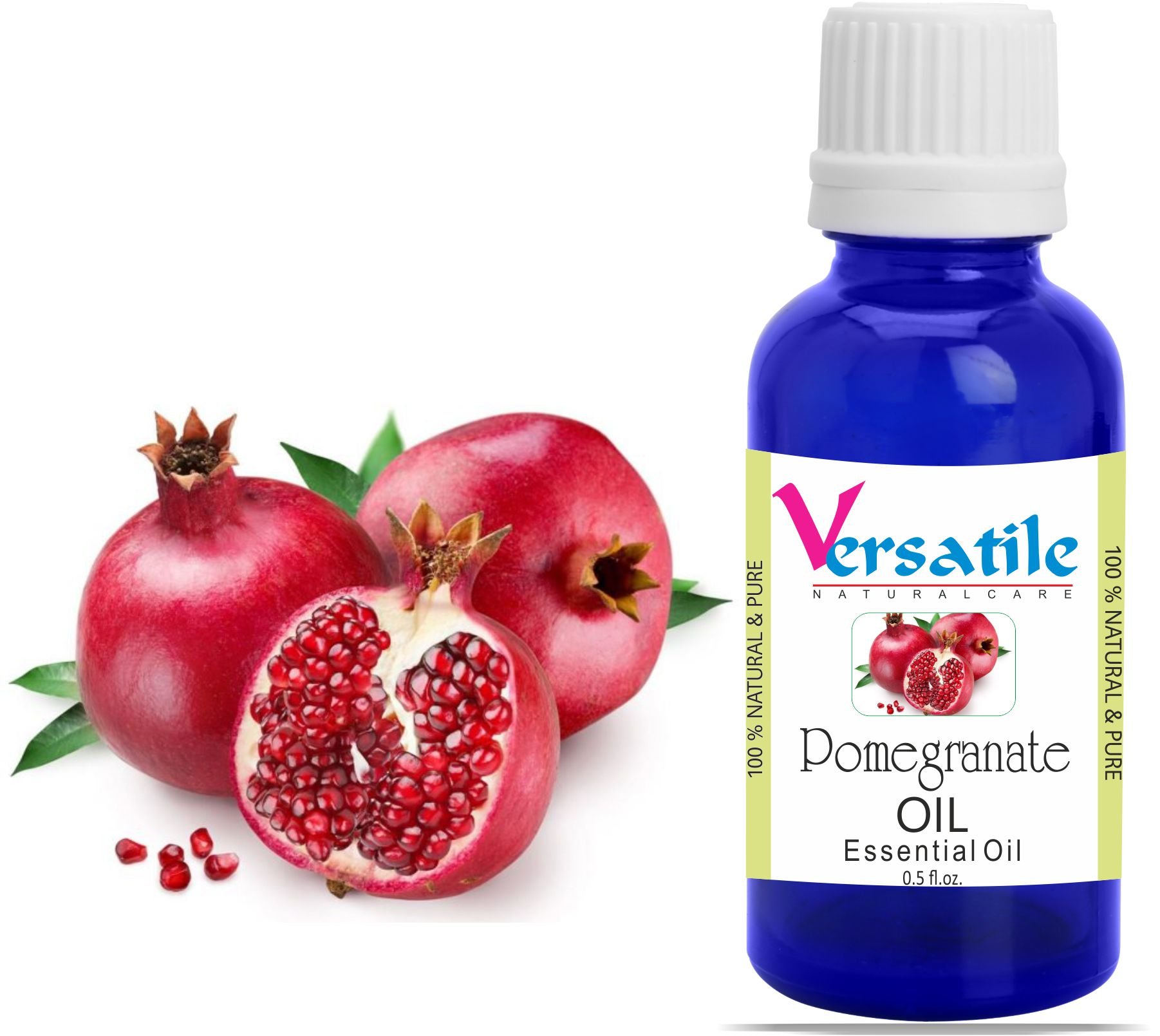 100% Pure Natural Pomegranate Oil for Aromatherapy - 3ml to 1000ml Size Options | Hydrating Skin & Hair Care, Massage Therapy, DIY Beauty Products