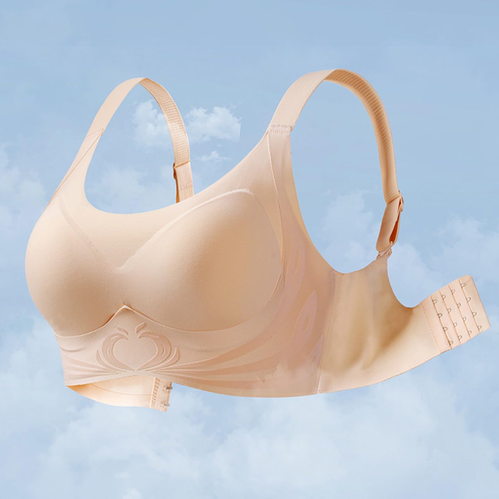 Dawncog Wireless Push-Up Bra for Women - Lift & Anti-Sagging Comfort Bra, Seamless T-Shirt Bra with Super Gather Support - Perfect for Everyday Wear, Workout & Senior Women's Comfort