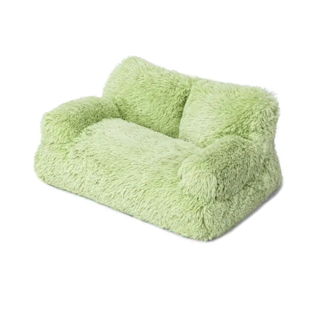Fluffy Pet Sofa Bed for Dogs & Cats - Cozy Washable Pet Lounger for Small to Medium Pets - Perfect for Living Room, Bedroom, or Office