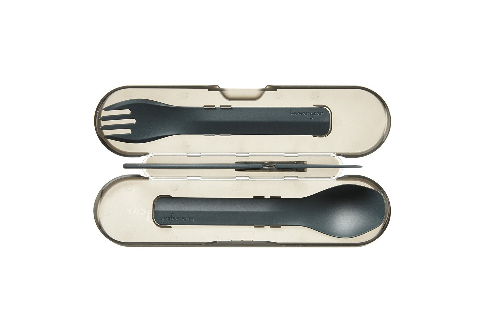 Humangear GoBites Compact Travel Utensils Set - 3-Piece Foldable Spoon, Fork & Knife for Camping, Hiking & Backpacking - Lightweight & Portable Cutlery for Outdoor Adventures, Picnics & On-the-Go Meals