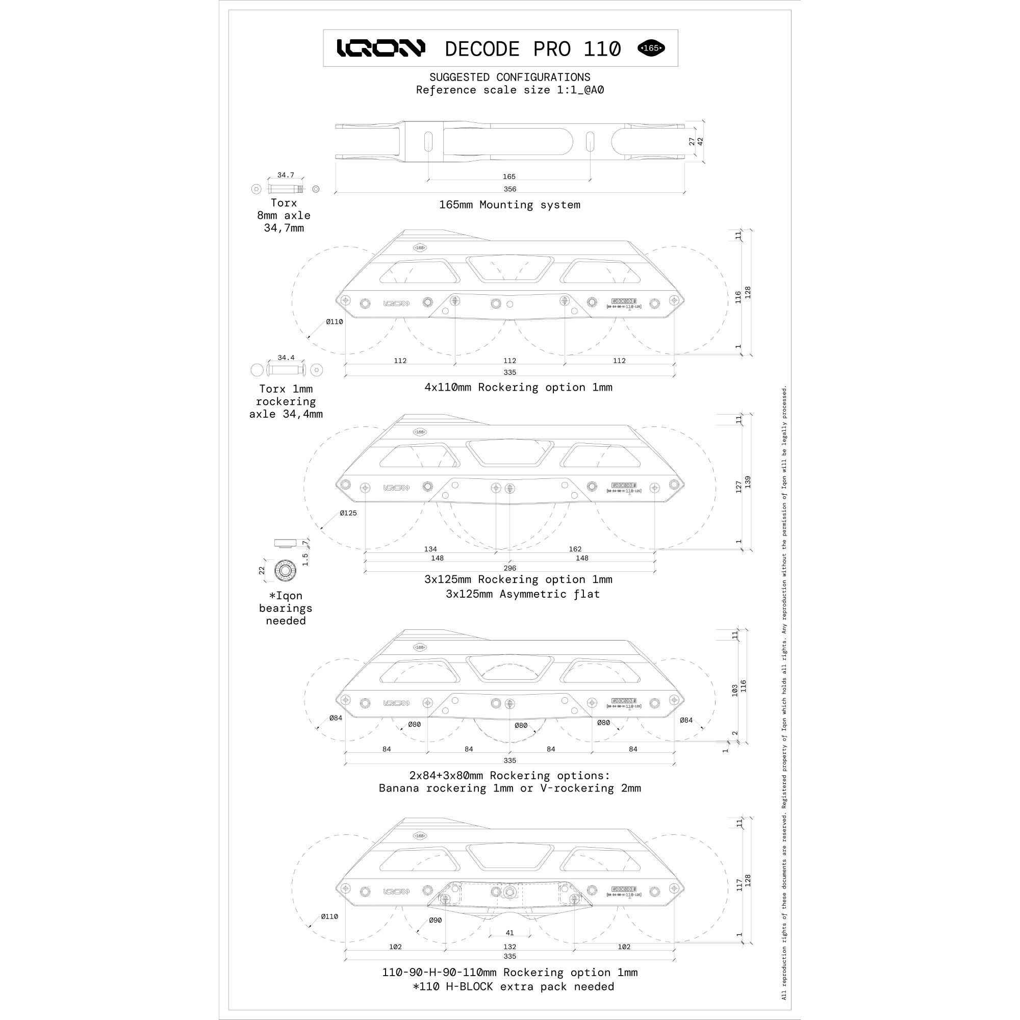 CL Decode Pro 110 Dark Combo - Professional Skateboard Deck for Street & Park Skating - Perfect for Beginners & Advanced Riders