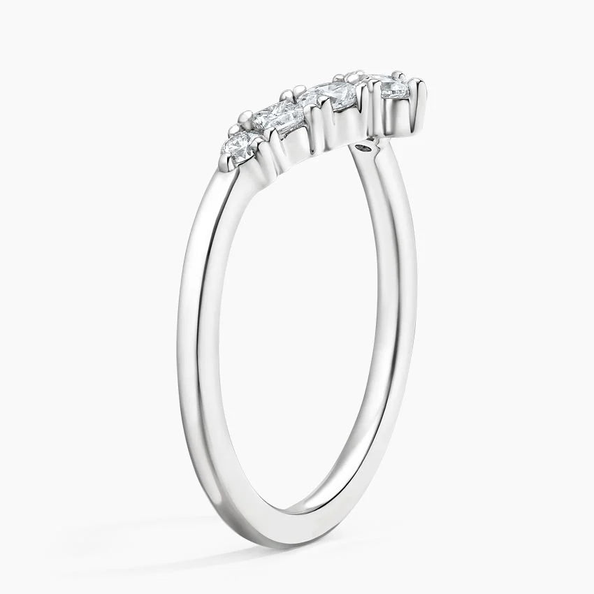 Desirée Contoured Wedding Band Ring LR108 - Elegant Matching Bridal Set for Engagement & Anniversary Gifts