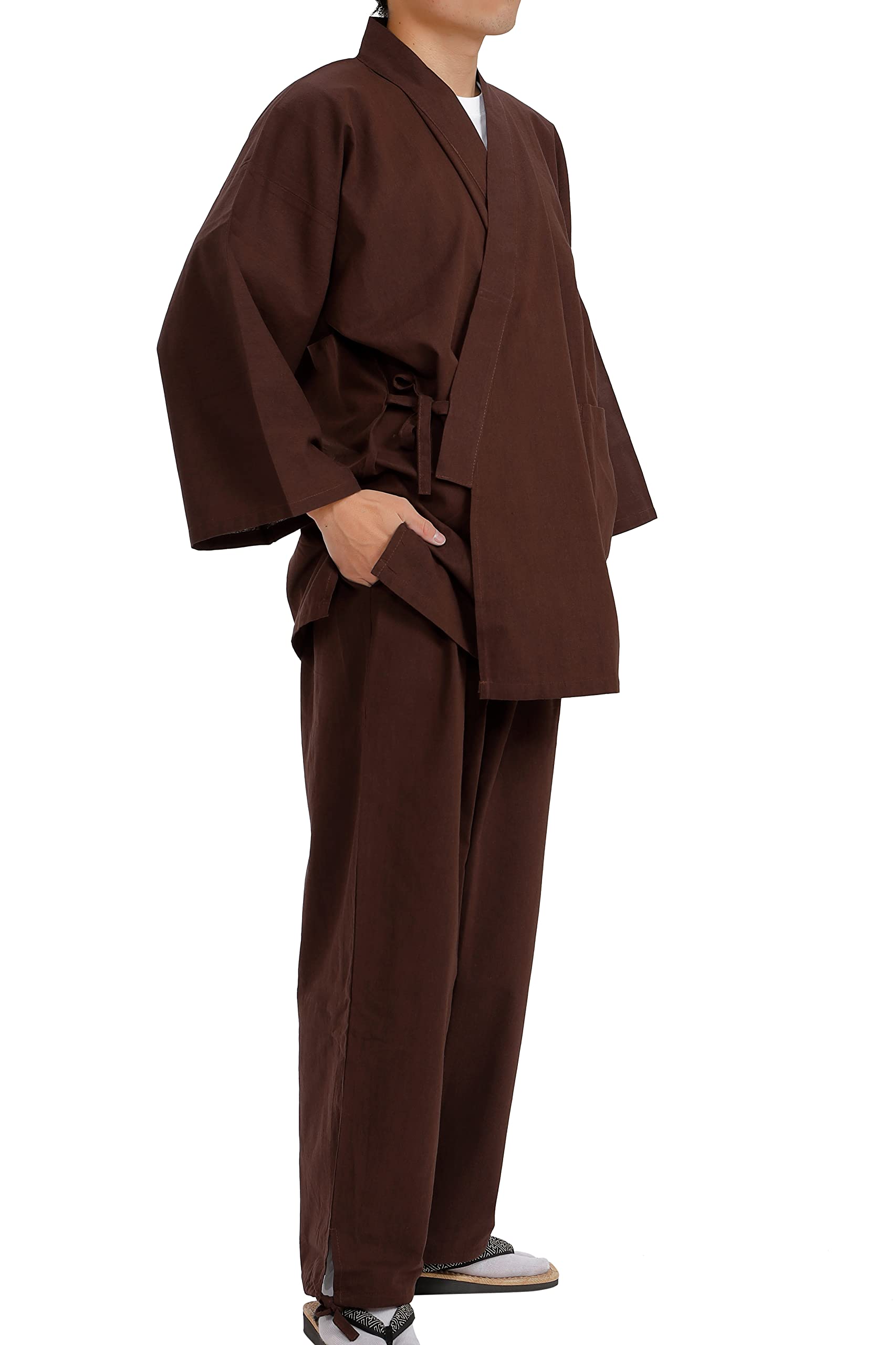 Authentic Japanese Samue Kimono Pajamas - Comfortable Traditional Loungewear for Relaxation at Home & Meditation