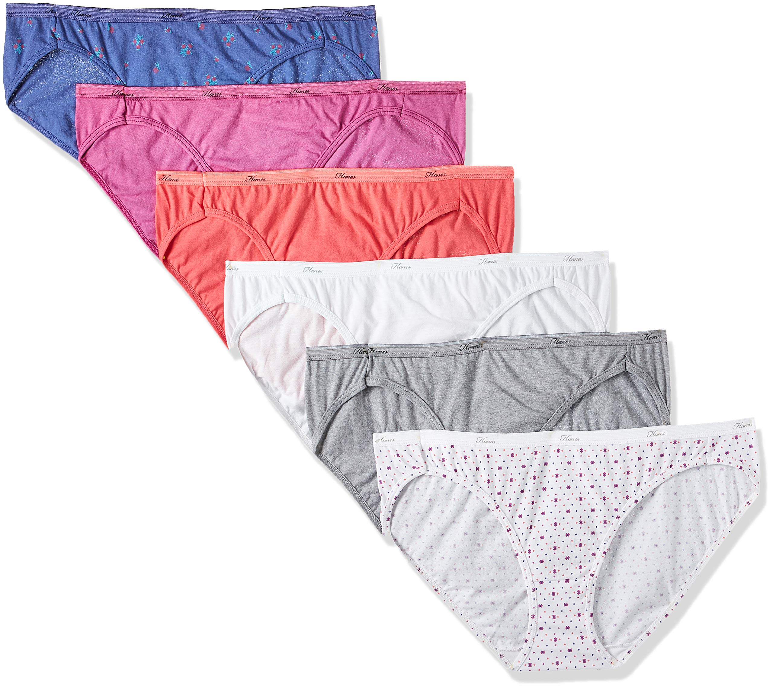 Hanes Women's Cotton Bikini Underwear - Soft Breathable Panties for Everyday Comfort | Perfect for Work, Yoga & Lounge Wear