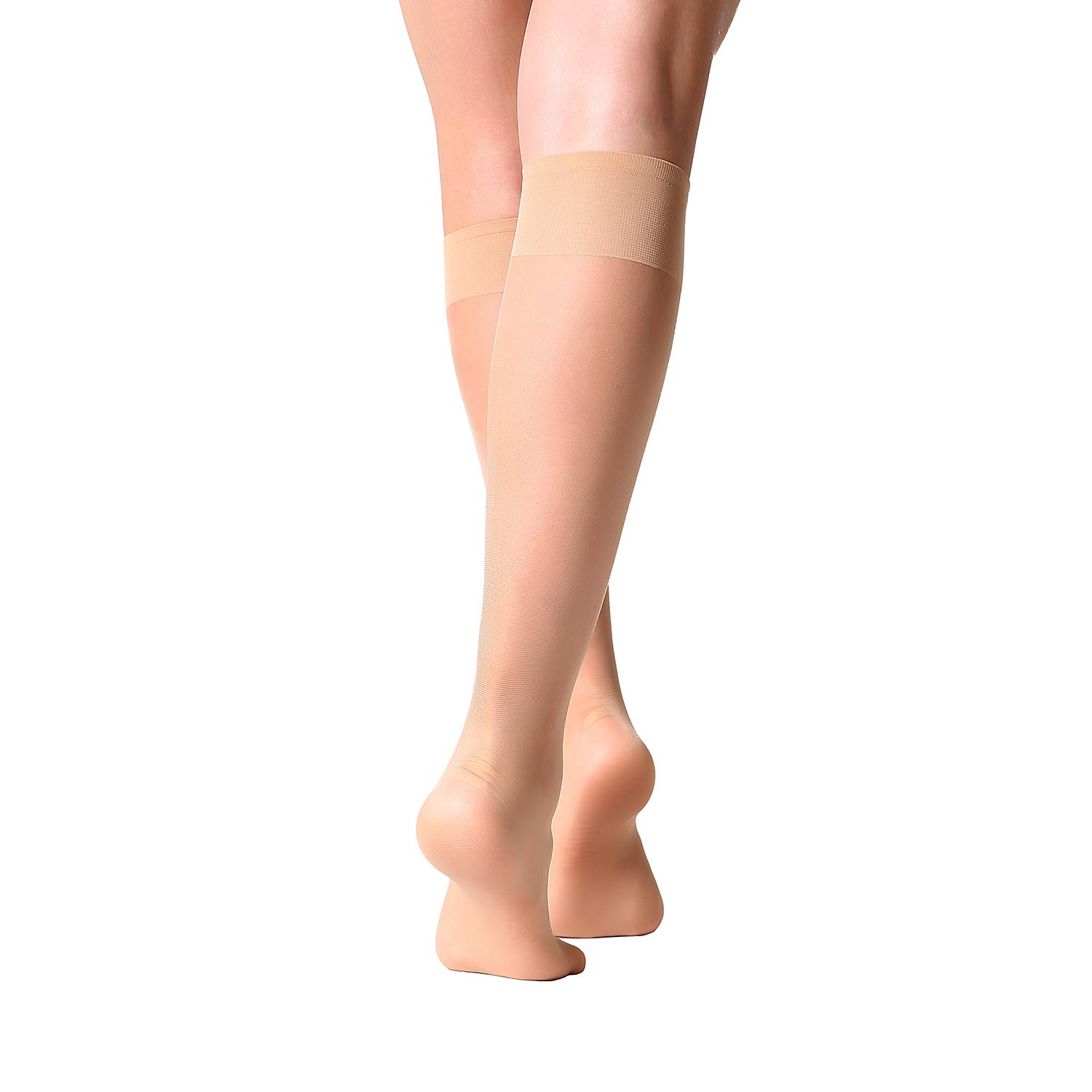 MANZI 12 Pairs Women's Sheer Knee High Stockings & Pantyhose - Perfect for Office, Party & Everyday Wear